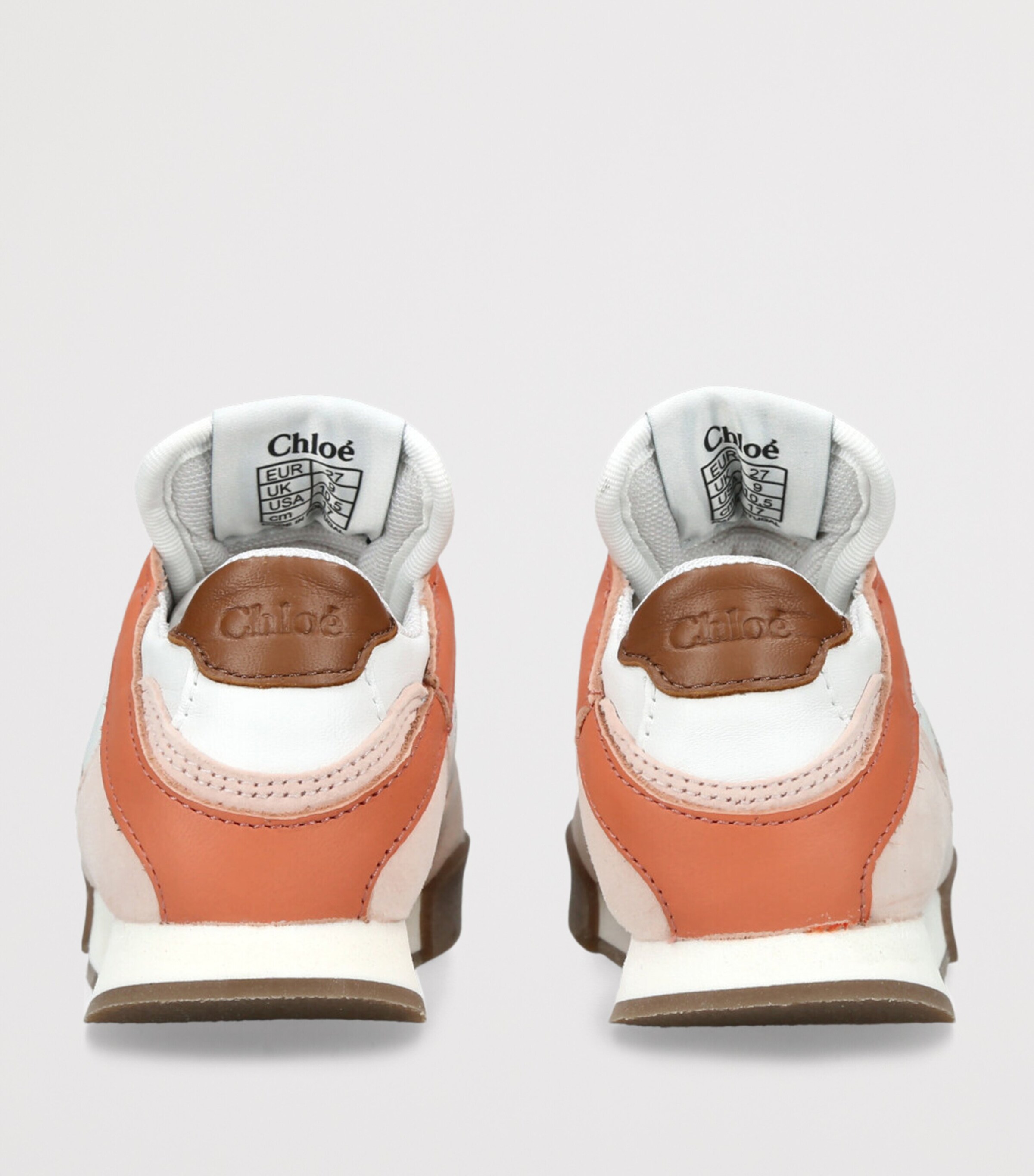 Chloé Kids Leather Kick Sneakers White/oth Image 2