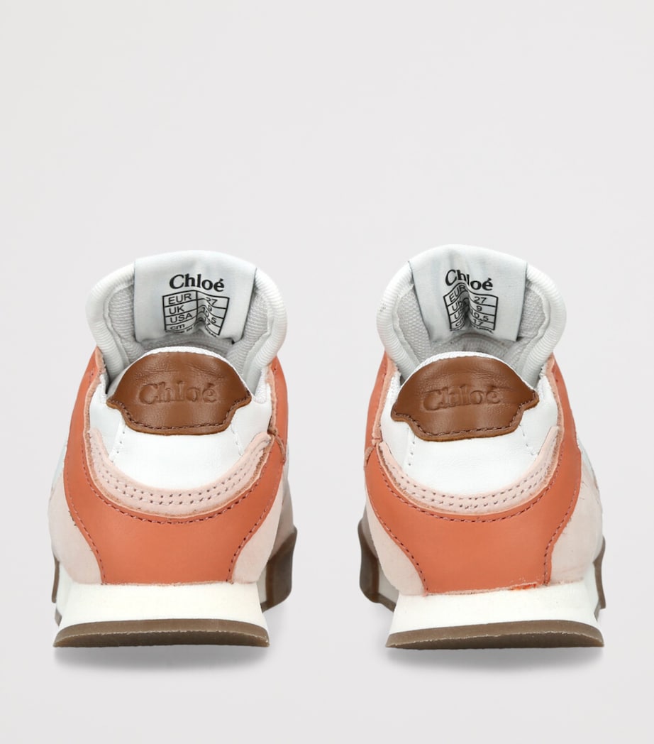 Chloé Kids Leather Kick Sneakers White/oth Image 2