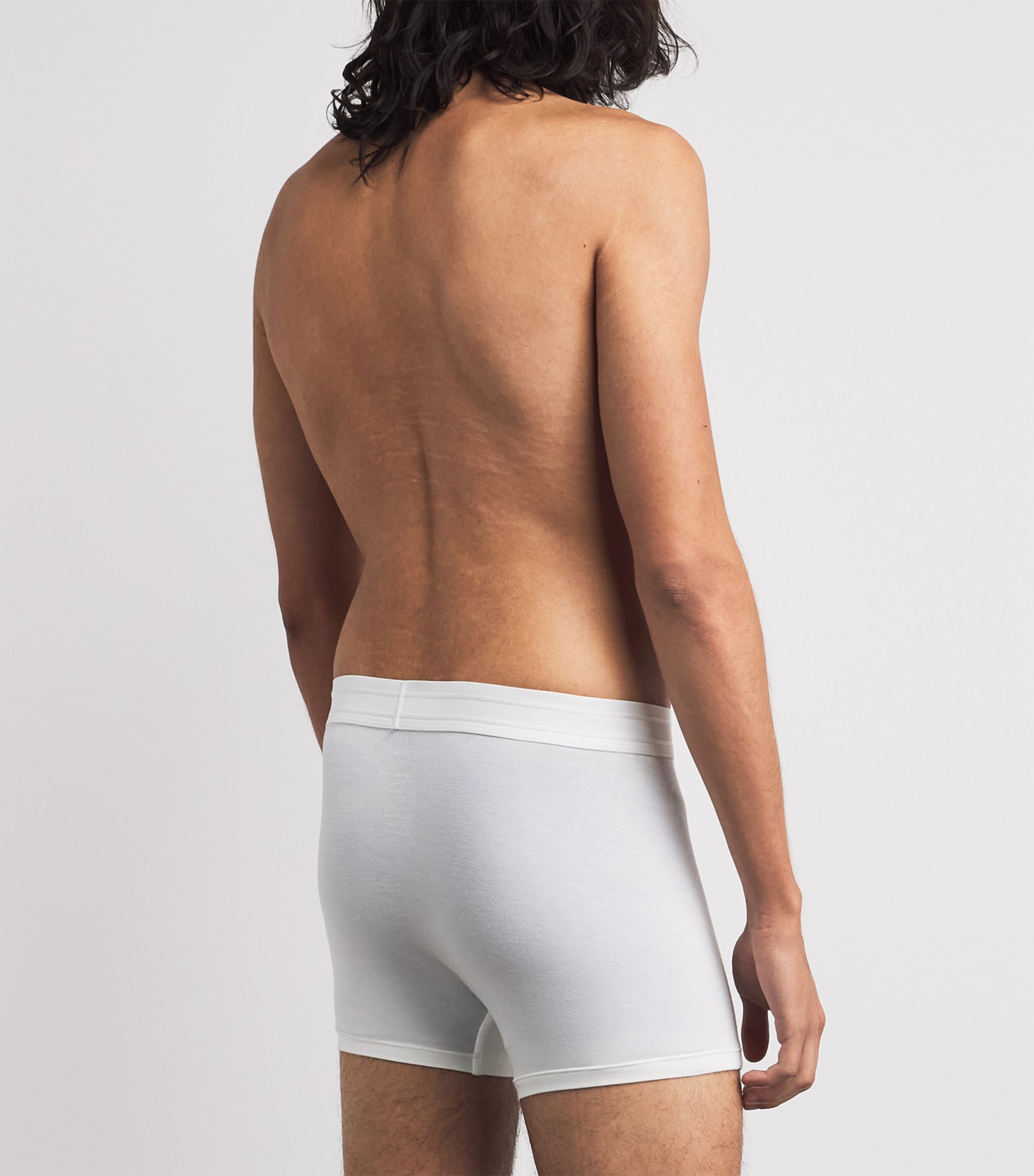 CHÉ Mens Modal-Blend Trunks (Pack of 3) White Image 3