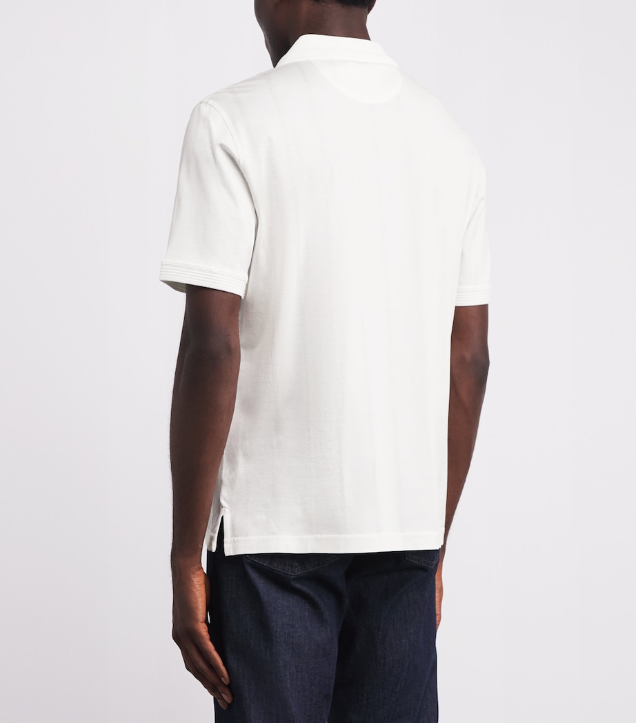 Silk-Cotton Polo Shirt 80 WHITE Image 4