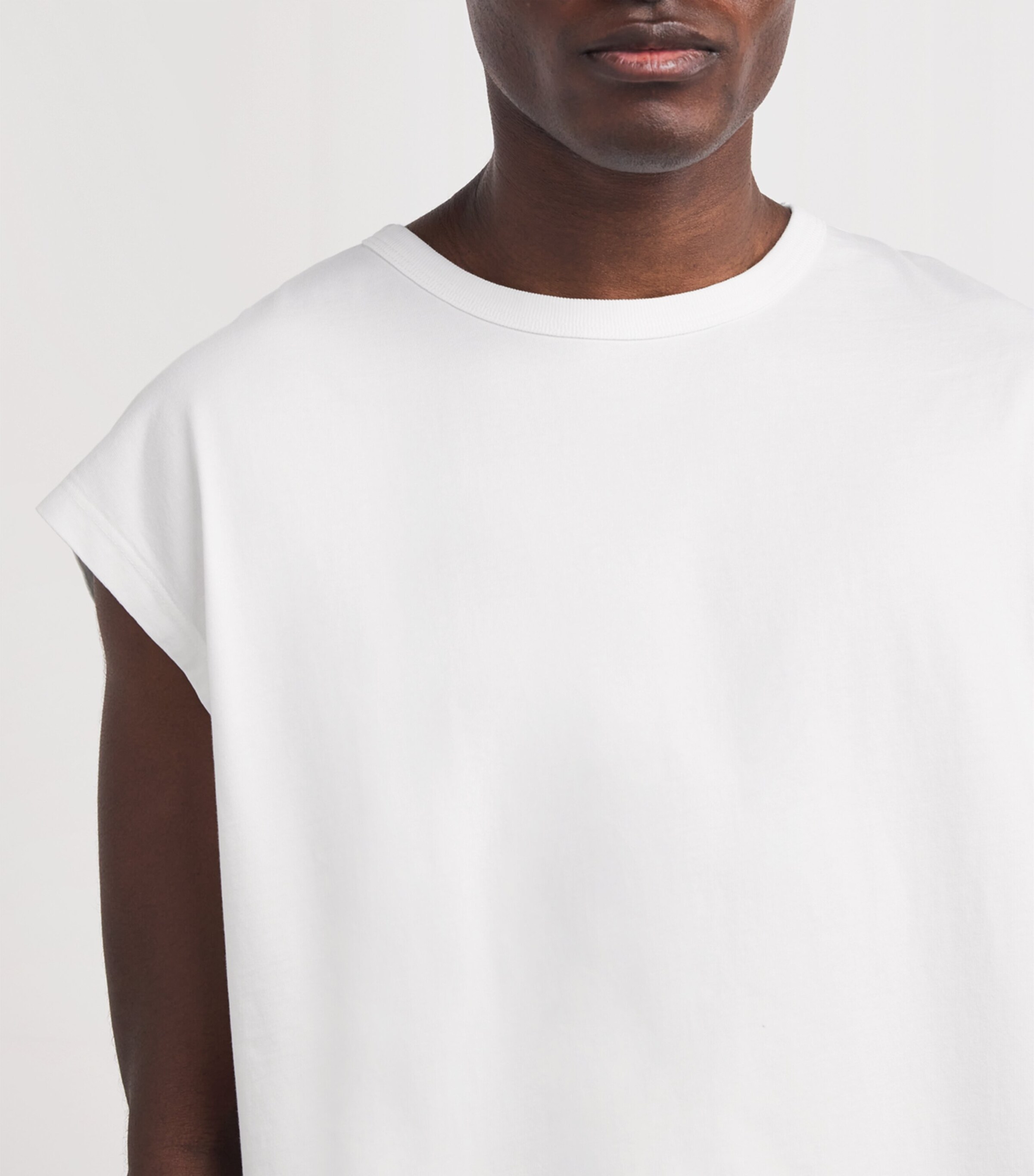 AGOLDE Mens Cotton Leonard Vest White Image 6