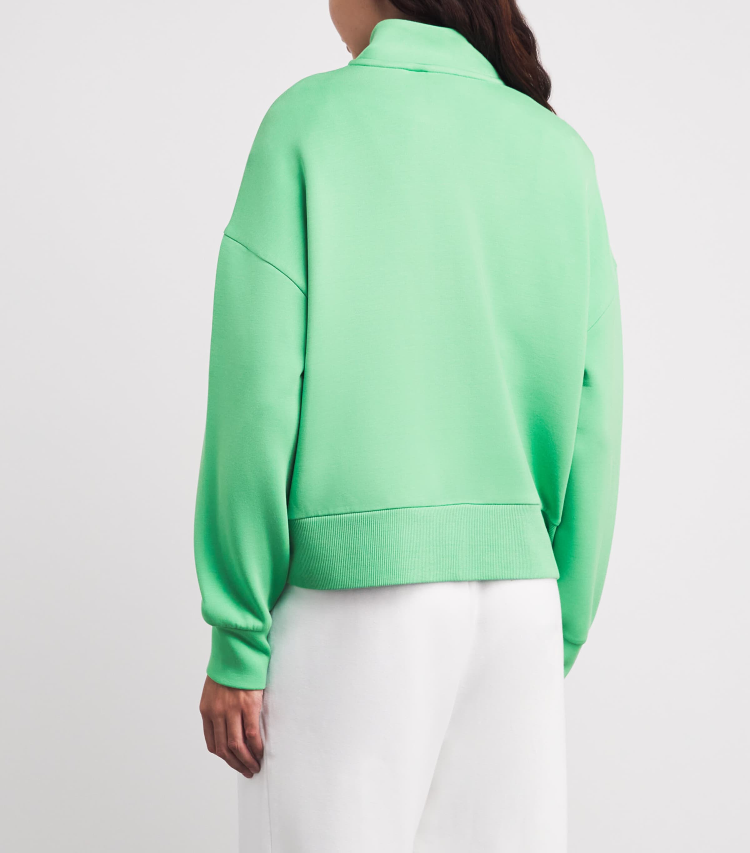 Varley Womens Mavis Half-Zip Sweatshirt Green Spruce Image 5