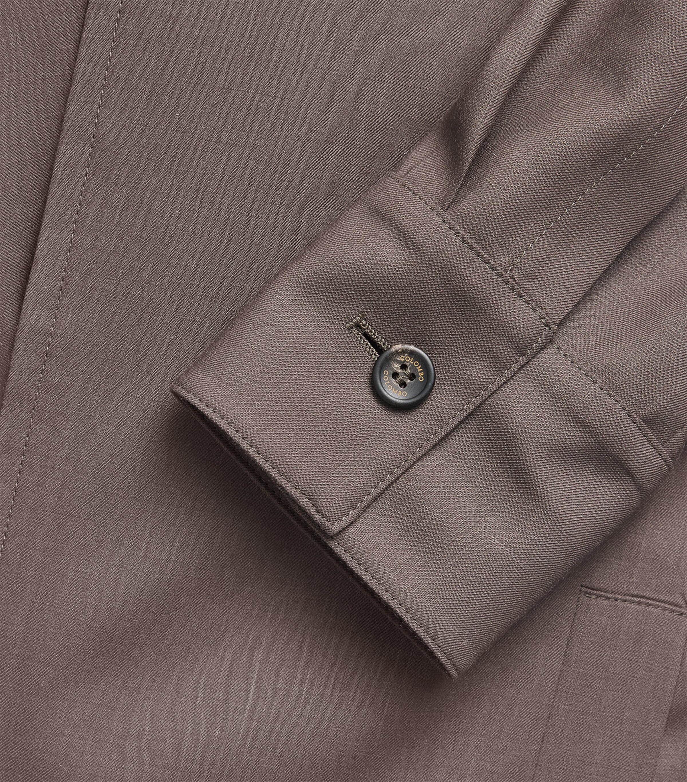 Colombo Mens Worsted Cashmere Shirt Jacket Dark Brown Image 5