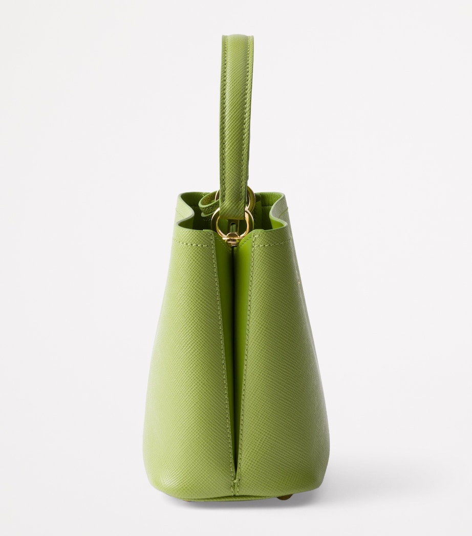 Prada Small Saffiano Leather Panier Top-Handle Bag Image 5