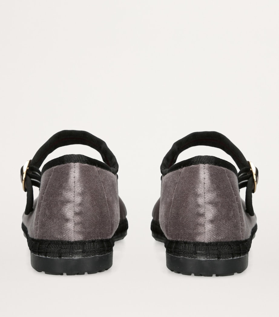 Velvet Brida Mary Jane Flats GREY/P.CMB Image 2