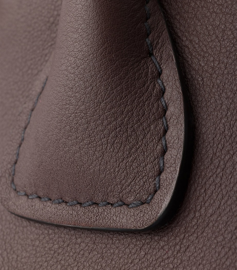 Prada Womens Large Leather Tote Bag Brown Image 7
