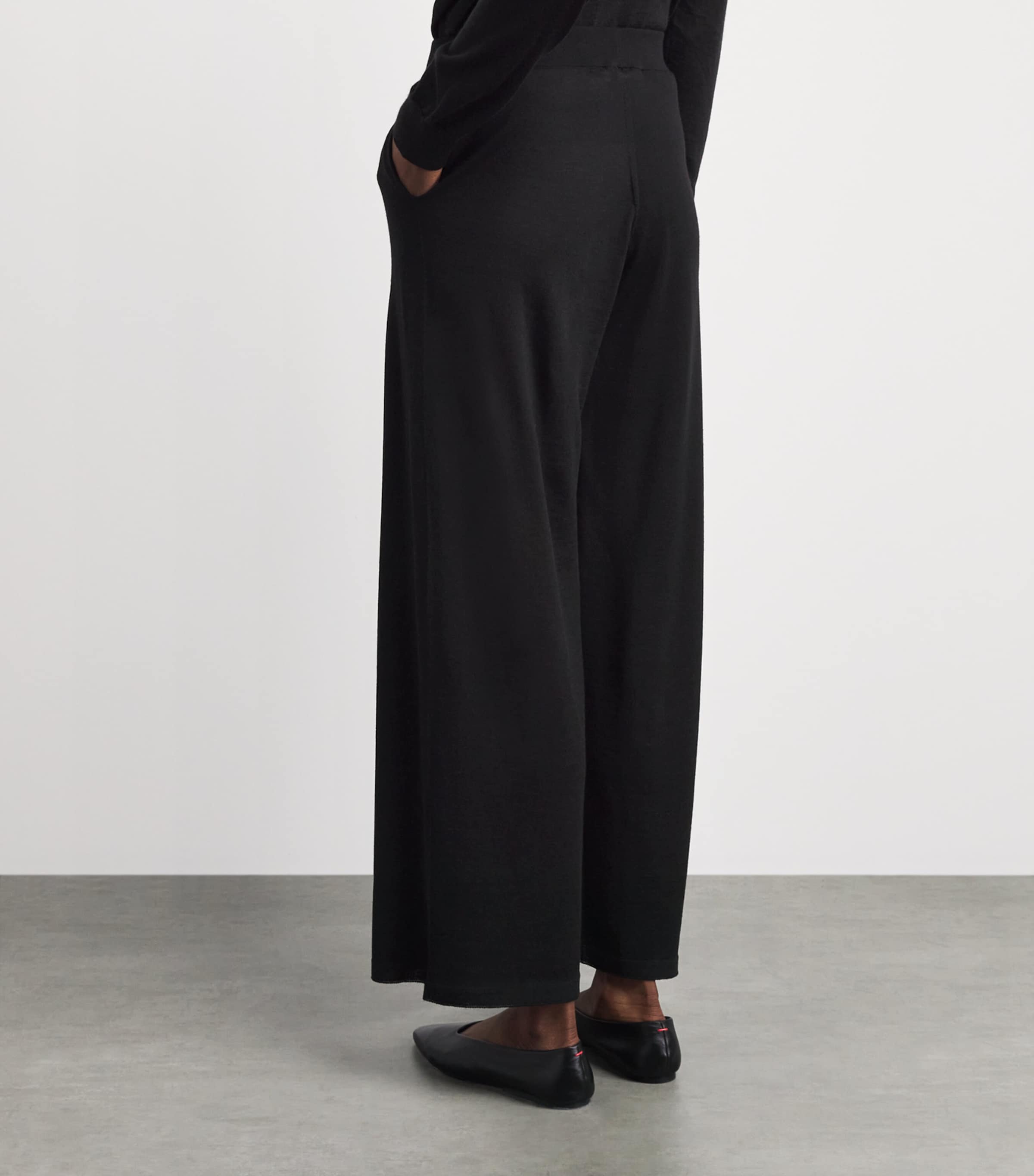 Johnstons Of Elgin Womens Wool Ina Trousers Black Image 5