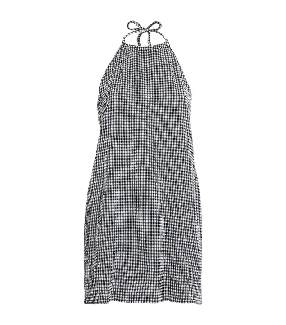 Gingham Halterneck Mini Dress BLACK GINGHAM Image 1