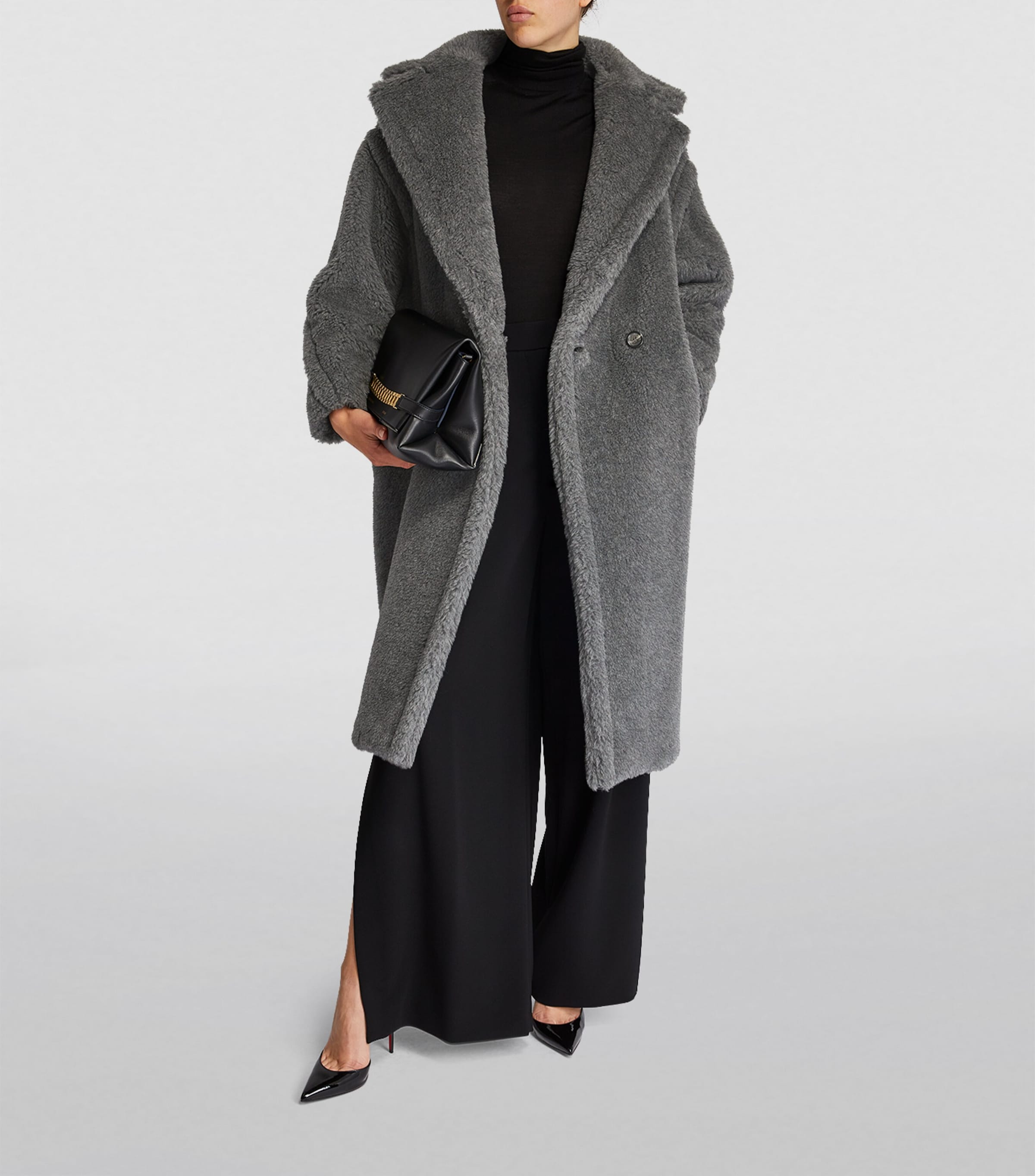 Teddy Bear Icon Coat in alpaca and wool, sand | 