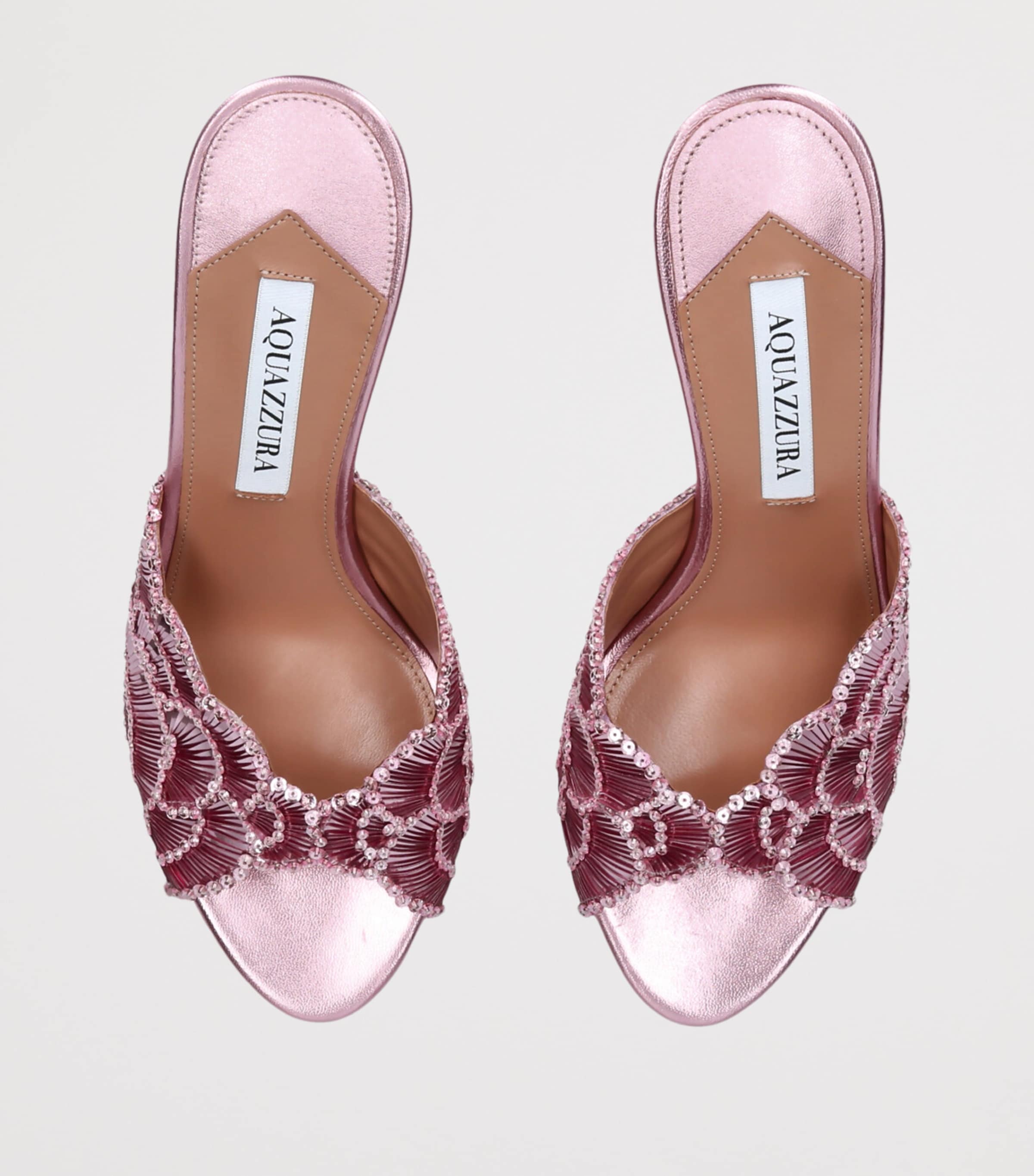 Leather Ce Soir Mules 75 PINK Image 4