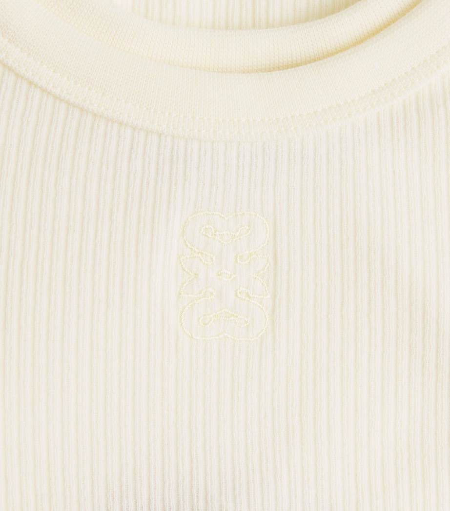Sandro Paris Womens Ribbed Tank Top Light Yellow Image 6