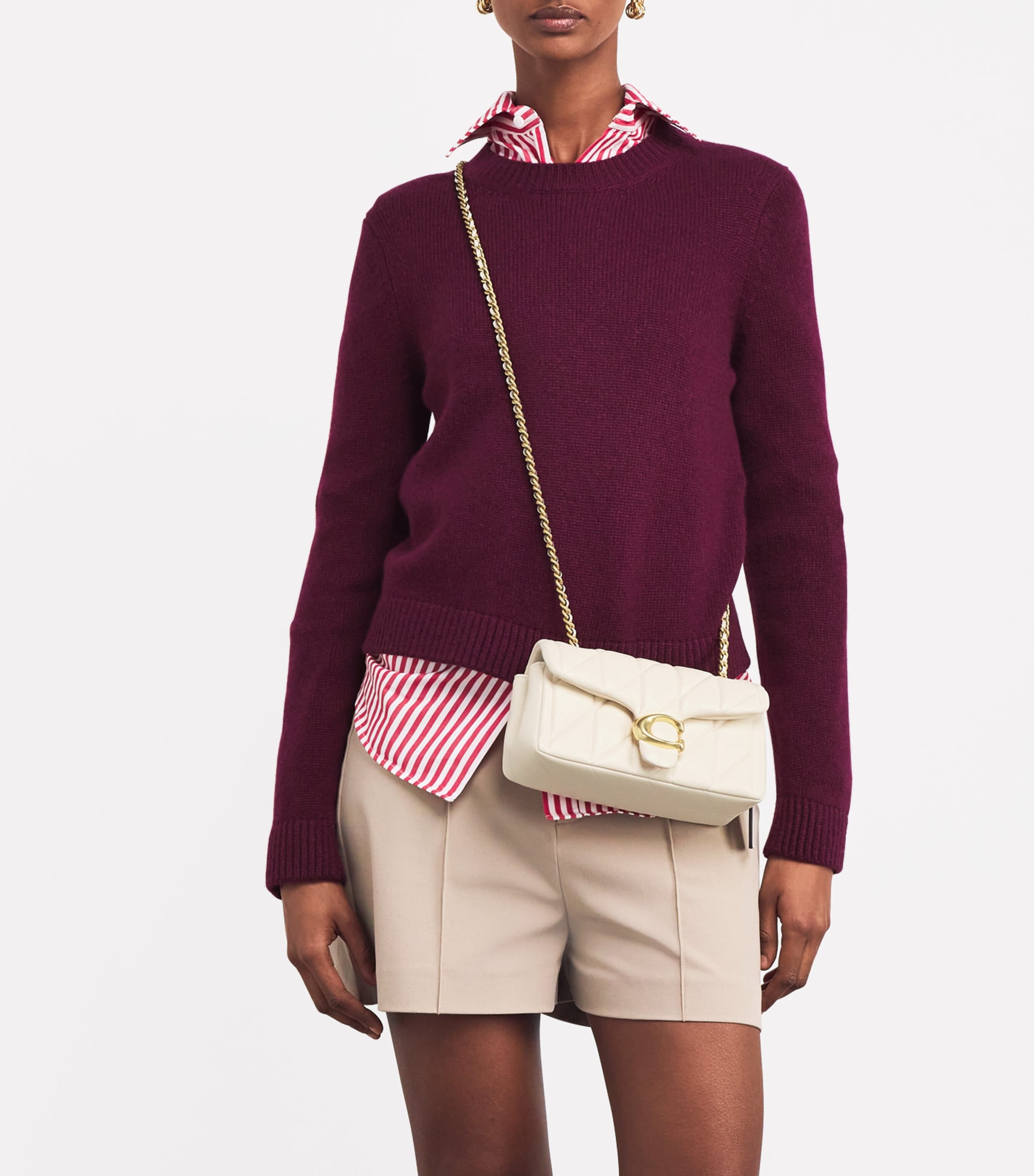 Quilted Leather Tabby 20 Shoulder Bag B4/CHALK Image 2