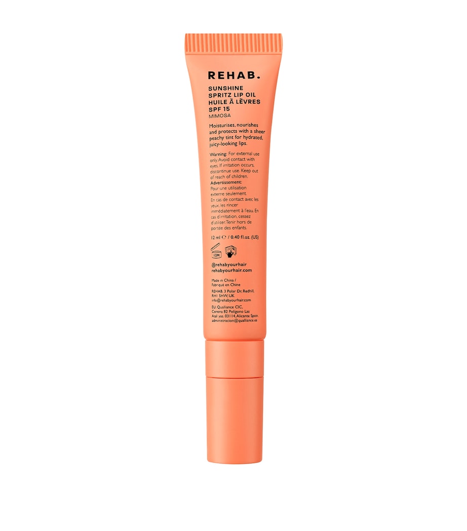 Rehab Sun Spritz Lip Oil SPF 15 (12ml) NO COLOUR Image 5