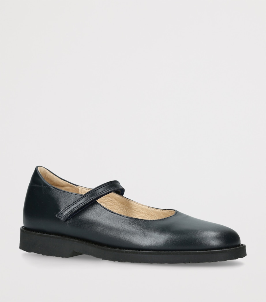 papouelli Leather Emilia Shoes Navy Image 3