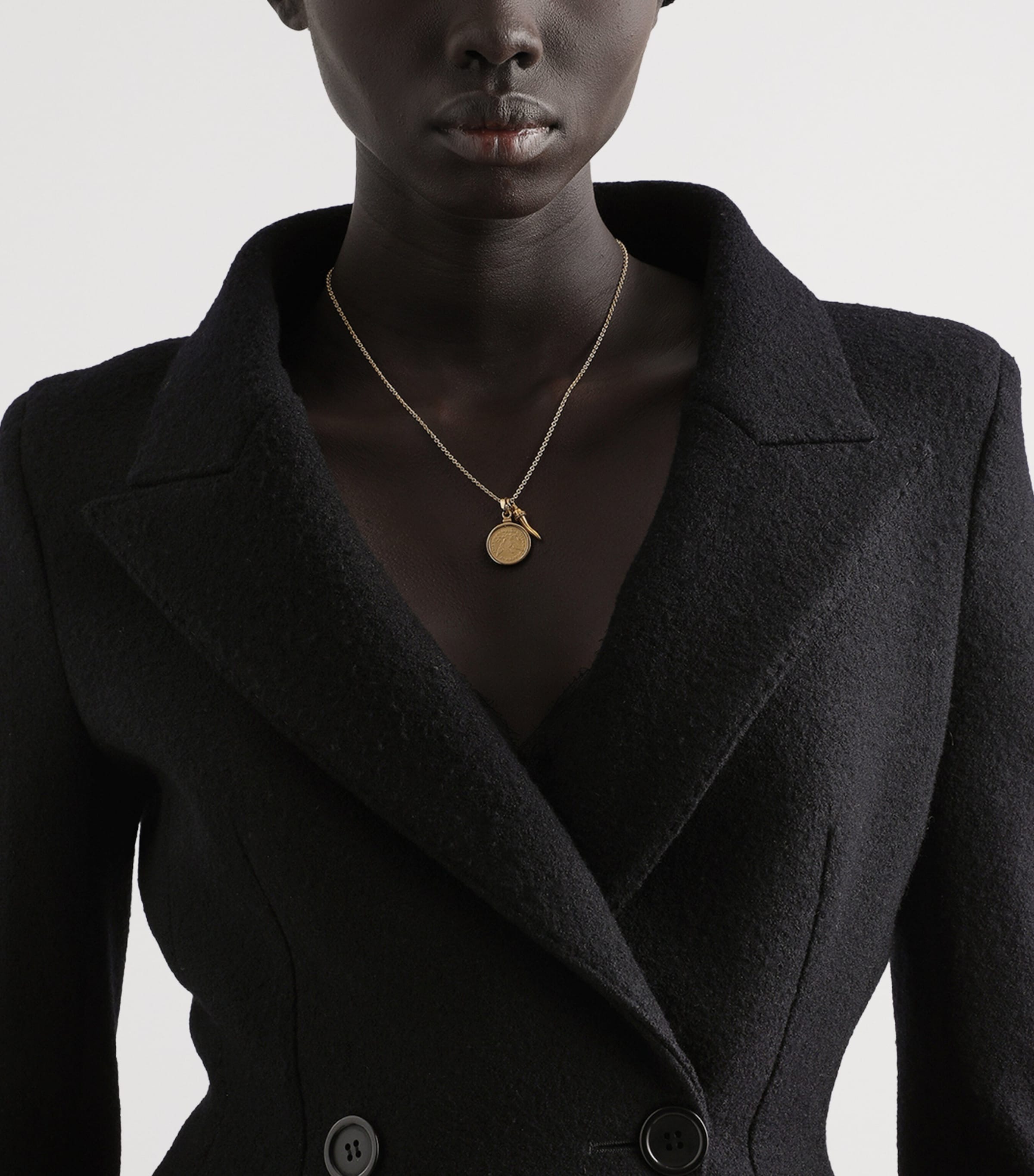 Virgin Wool Coat N0000-BLACK Image 7