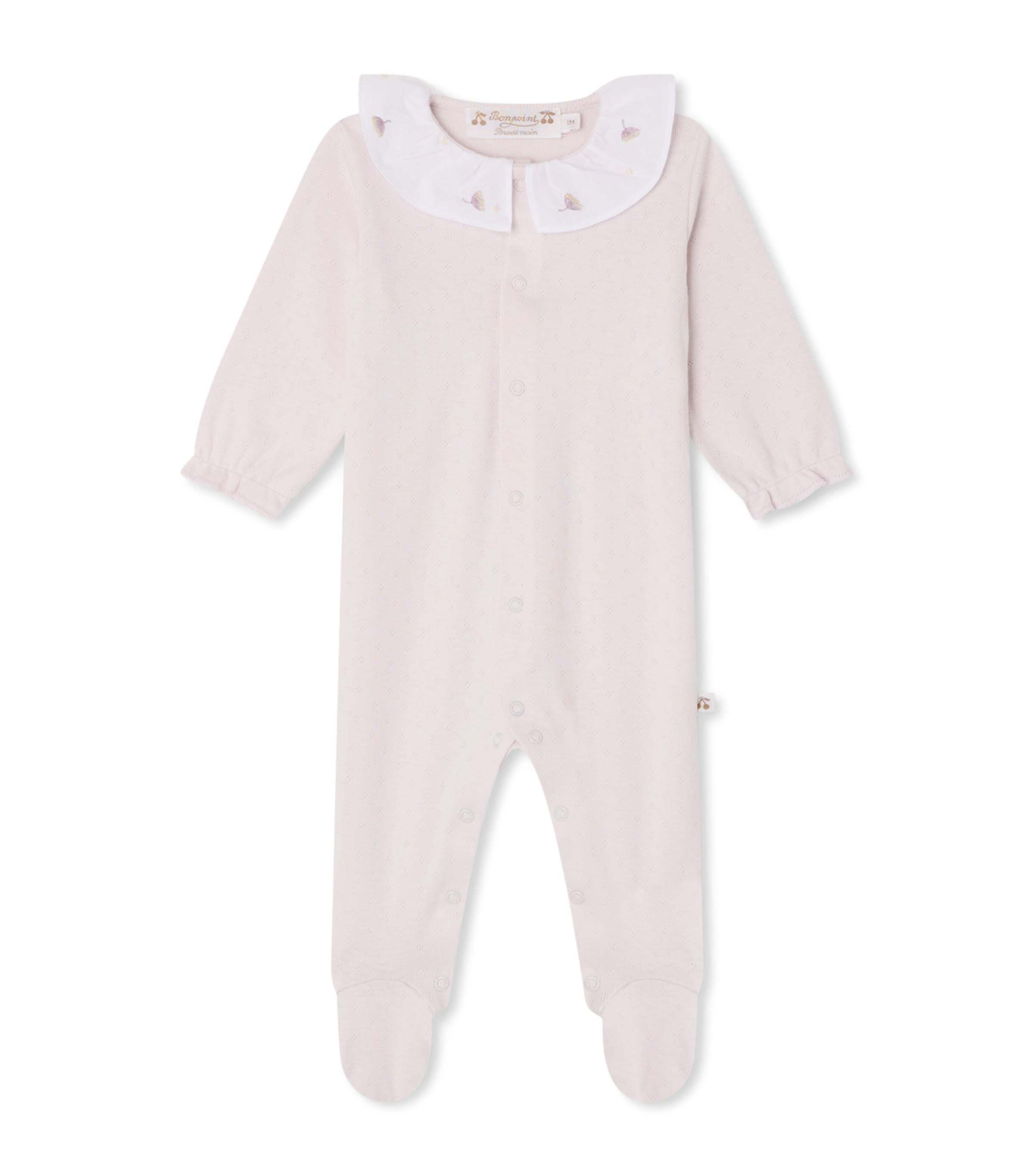 Bonpoint Cotton Lintina Sleepsuit (1-18 Months) Parme Clair Image 1
