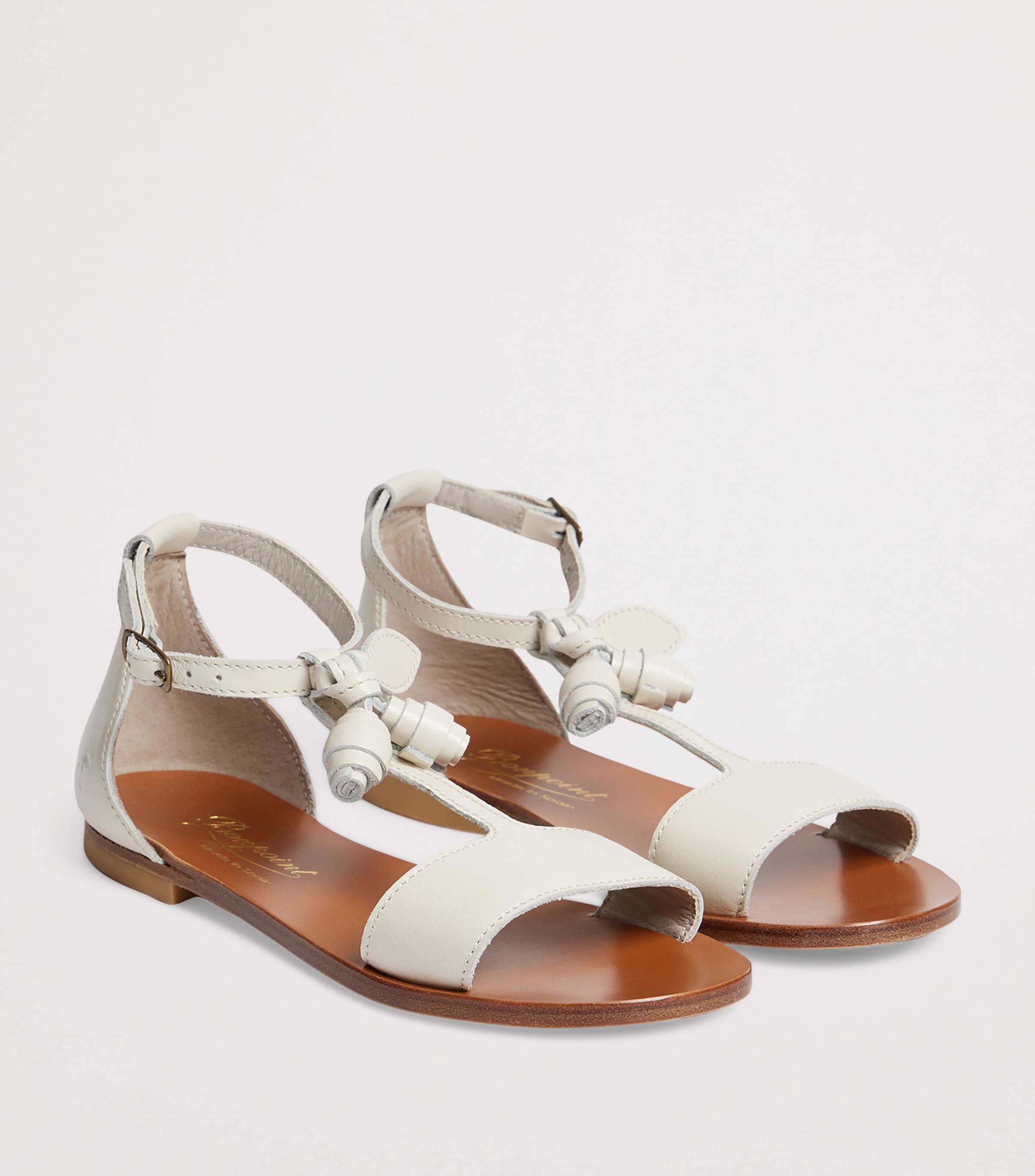 Leather Elmas Sandals BLANC LAIT Image 2