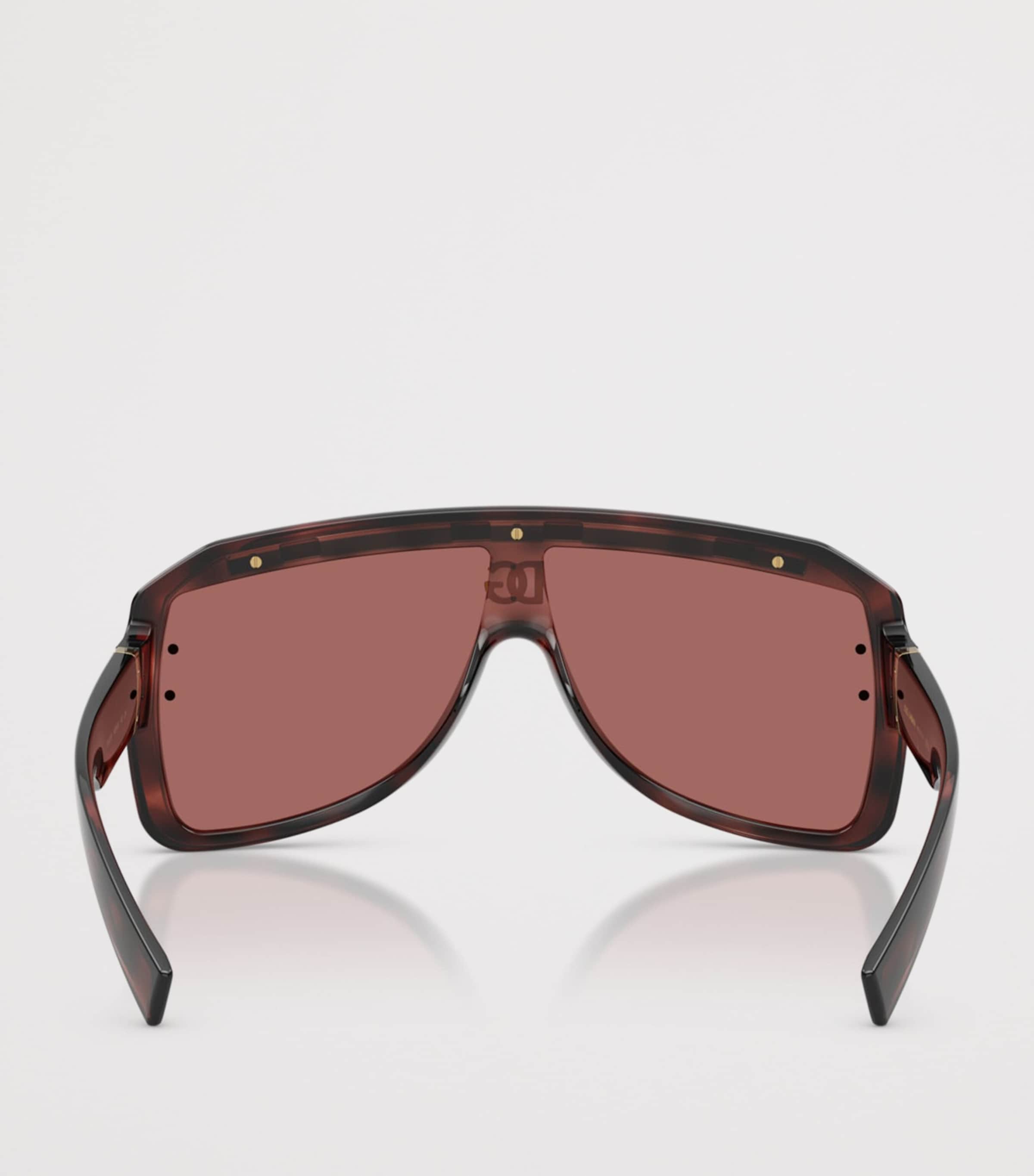 Dolce&Gabbana Wrap-Around Pilot Sunglasses Brown Image 4