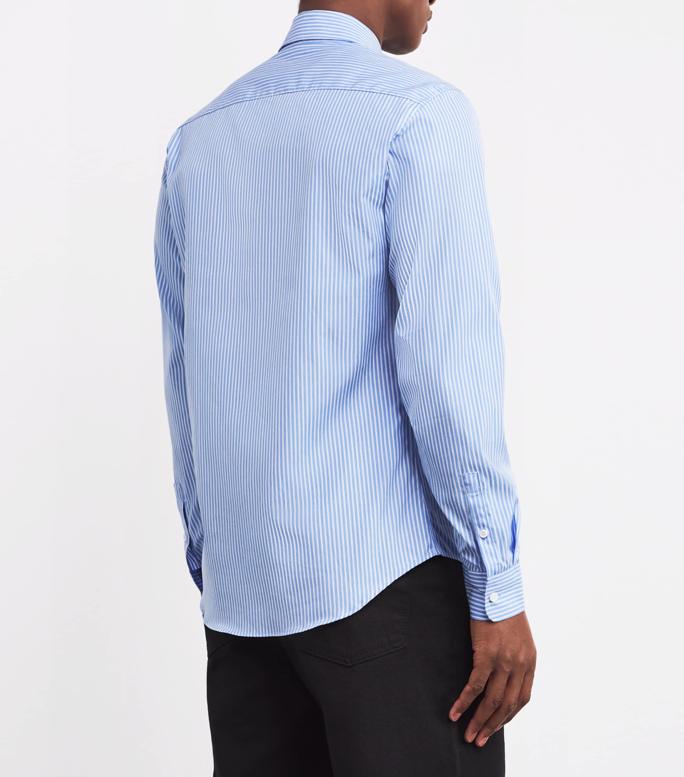 Cotton Striped Shirt BLUE SKY Image 4