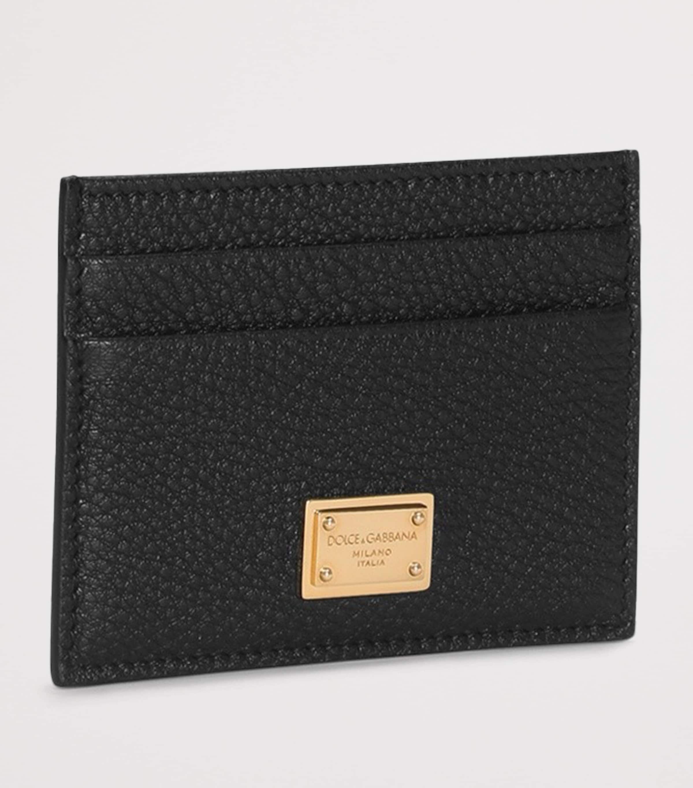 Dolce&Gabbana Leather Logo Plaque Card Holder Black Image 2