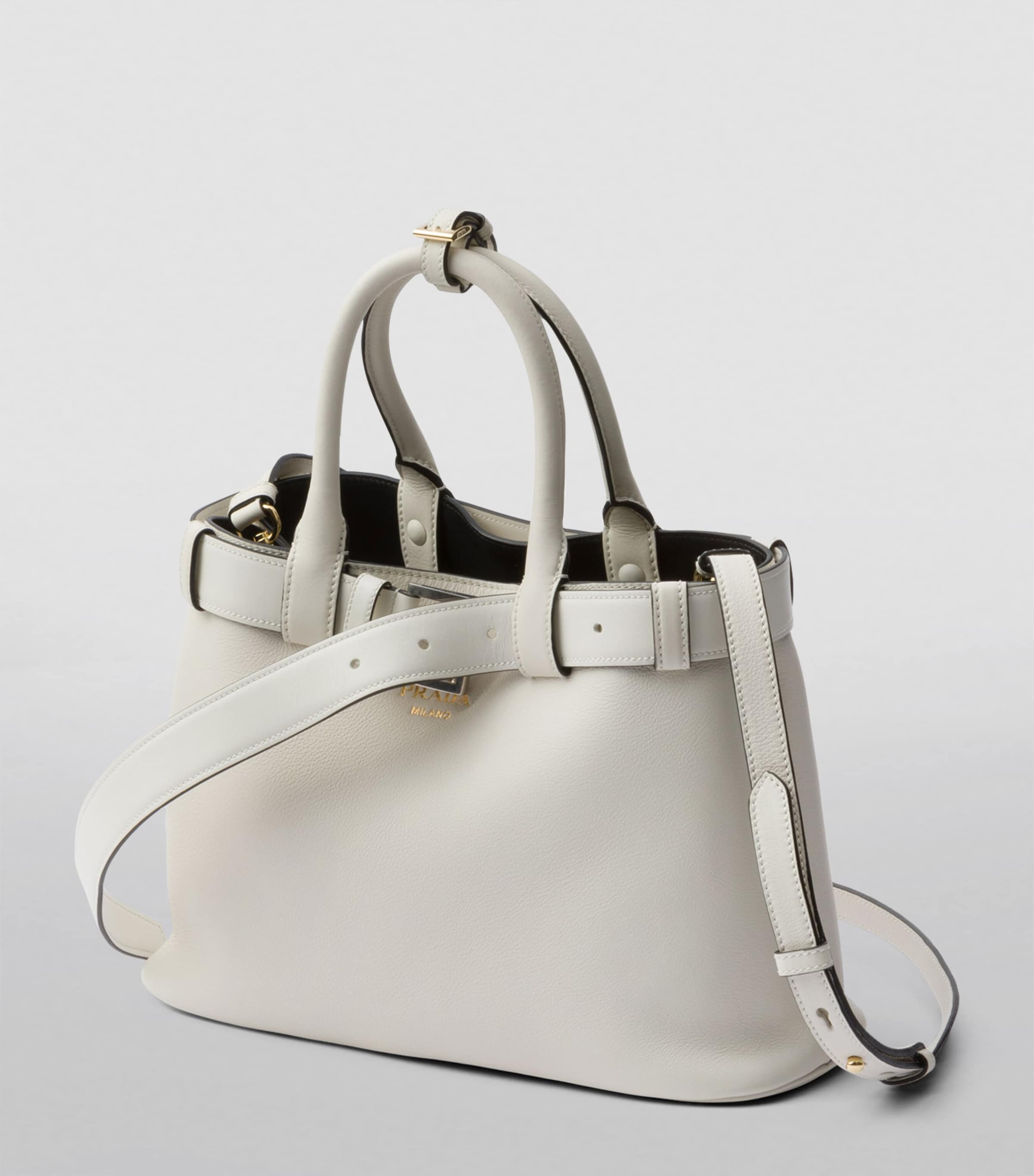 Medium Leather Buckle Tote Bag F0G3Z Image 2