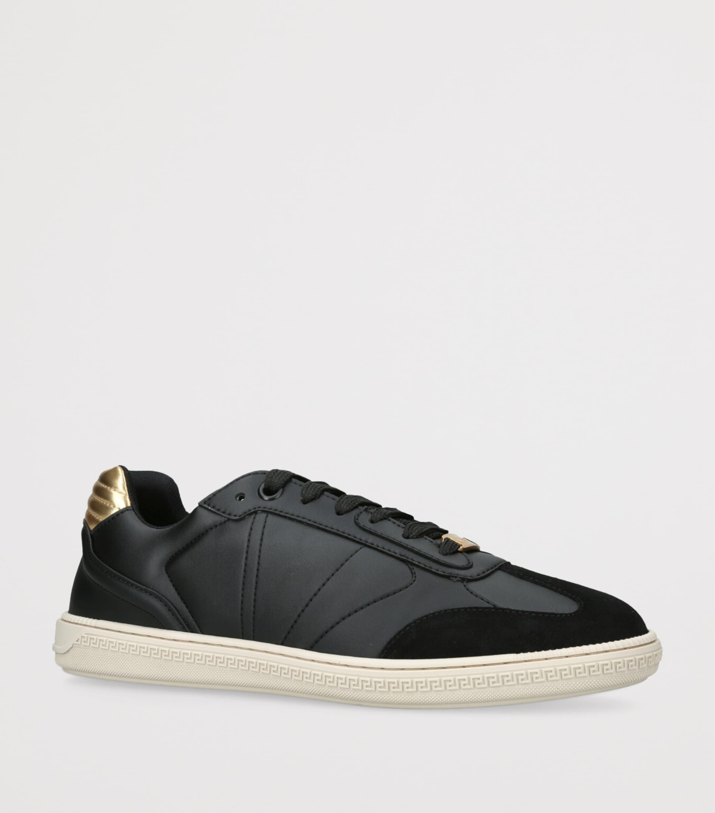 Versace Leather Low-Top Sneakers Black Image 3