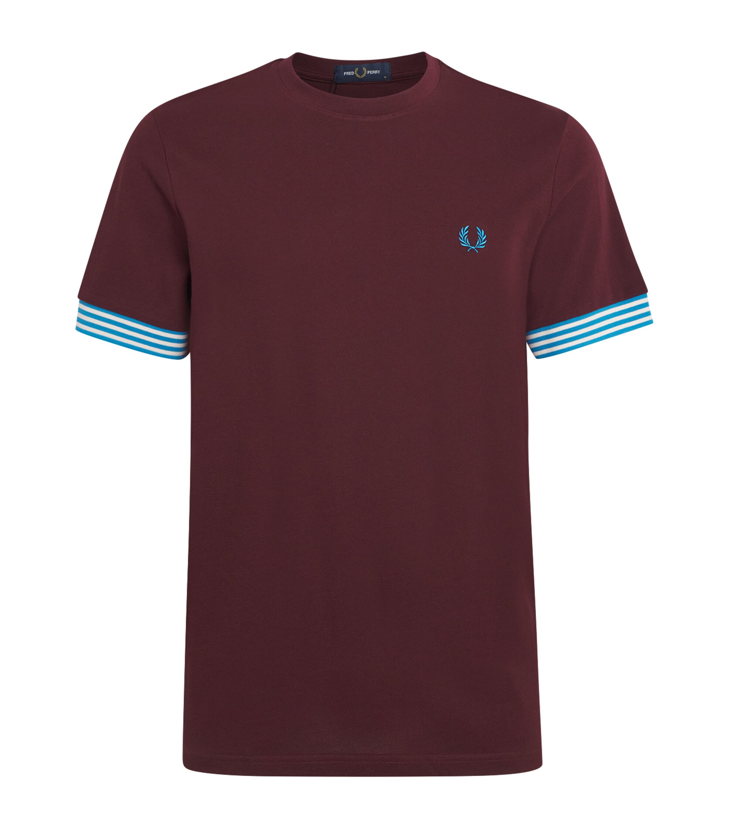 Fred Perry Cotton Striped Cuff T-Shirt | Men Clothing | T-Shirts | Logo T-shirts | Designers | Fred Perry