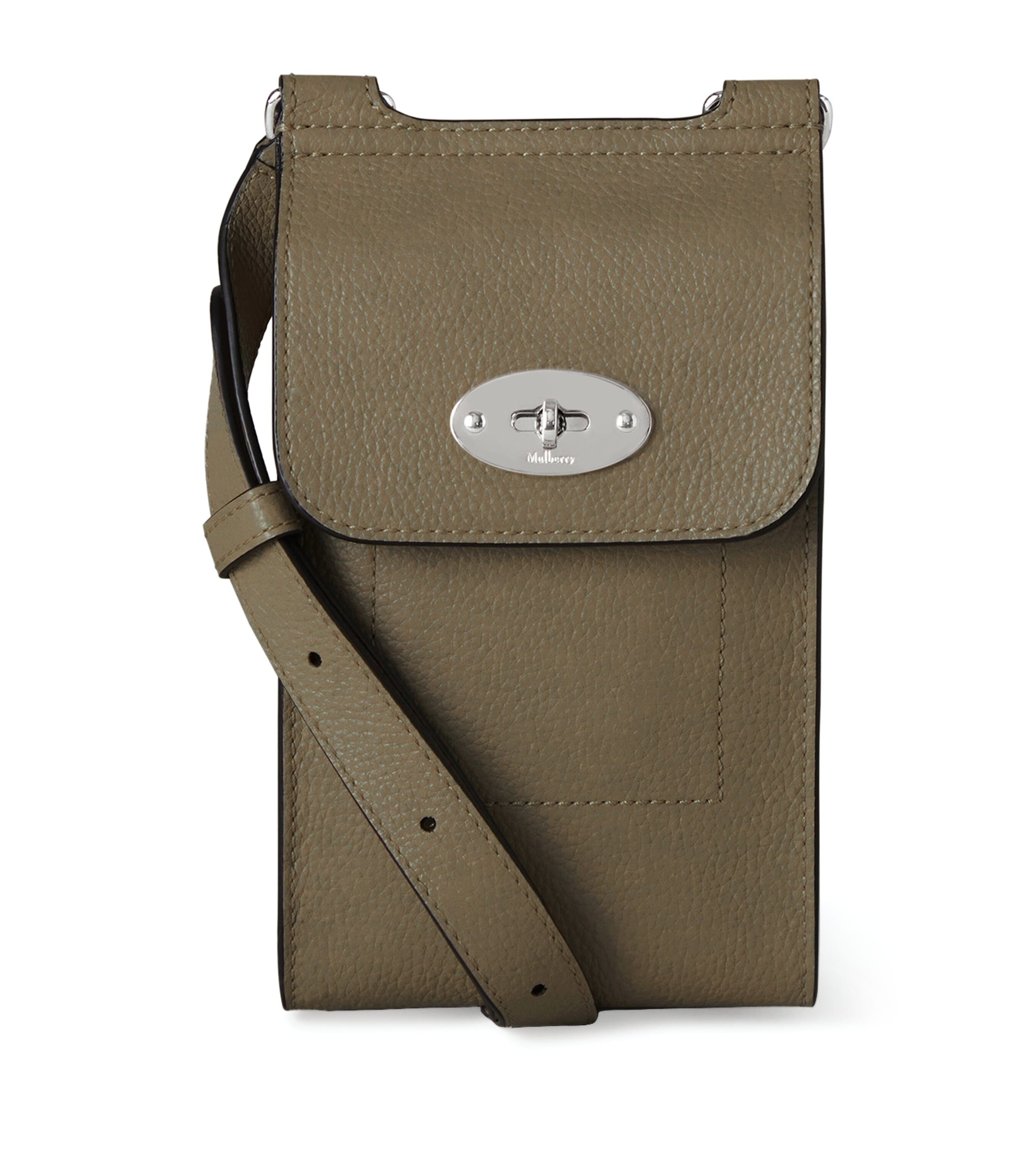 Shop Mulberry Mini Leather Antony Cross-body Bag In Green