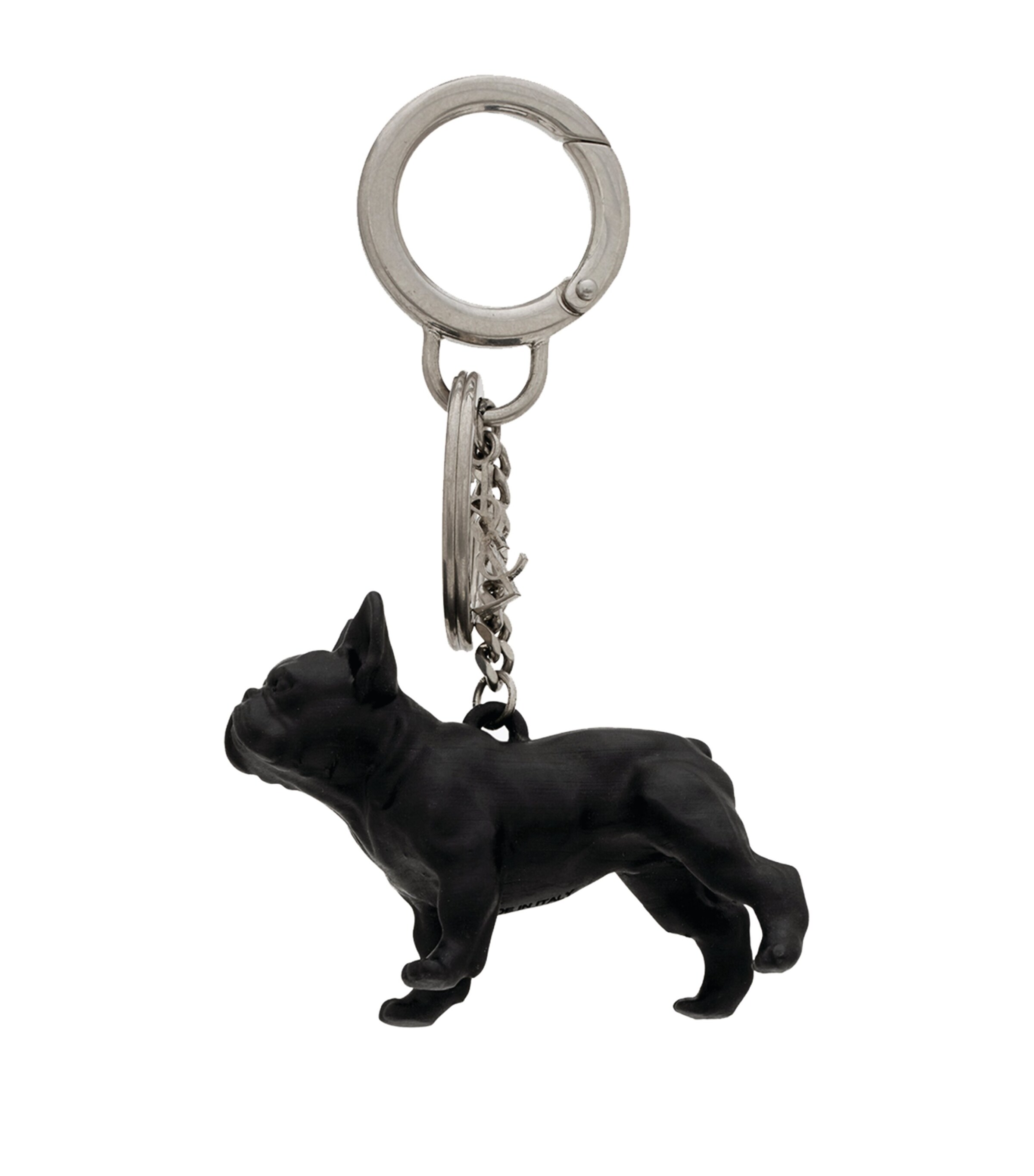 美品✨ Saint Laurent ドッグ キーリング ブルドック ブラック Saint Laurent Bulldog Keychain | Harrods US