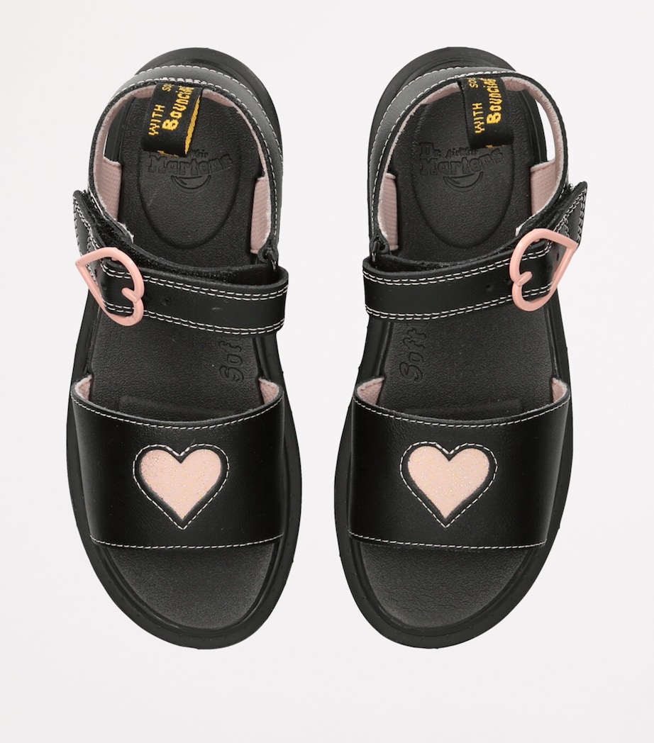 Dr. Martens Leather Marlowe Hearts Sandals Black Image 4