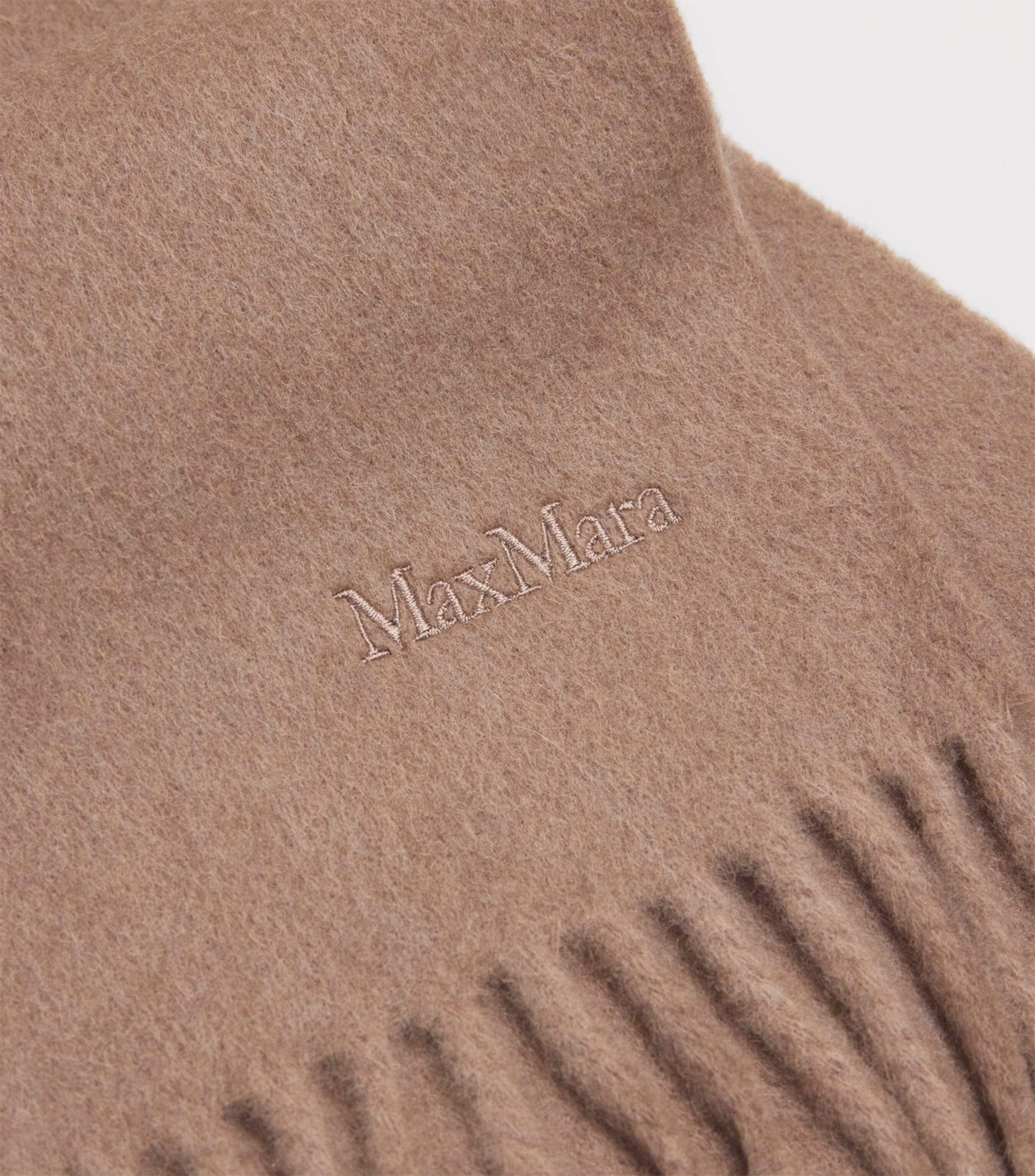 Wool Fringe Scarf CAMEL Image 4