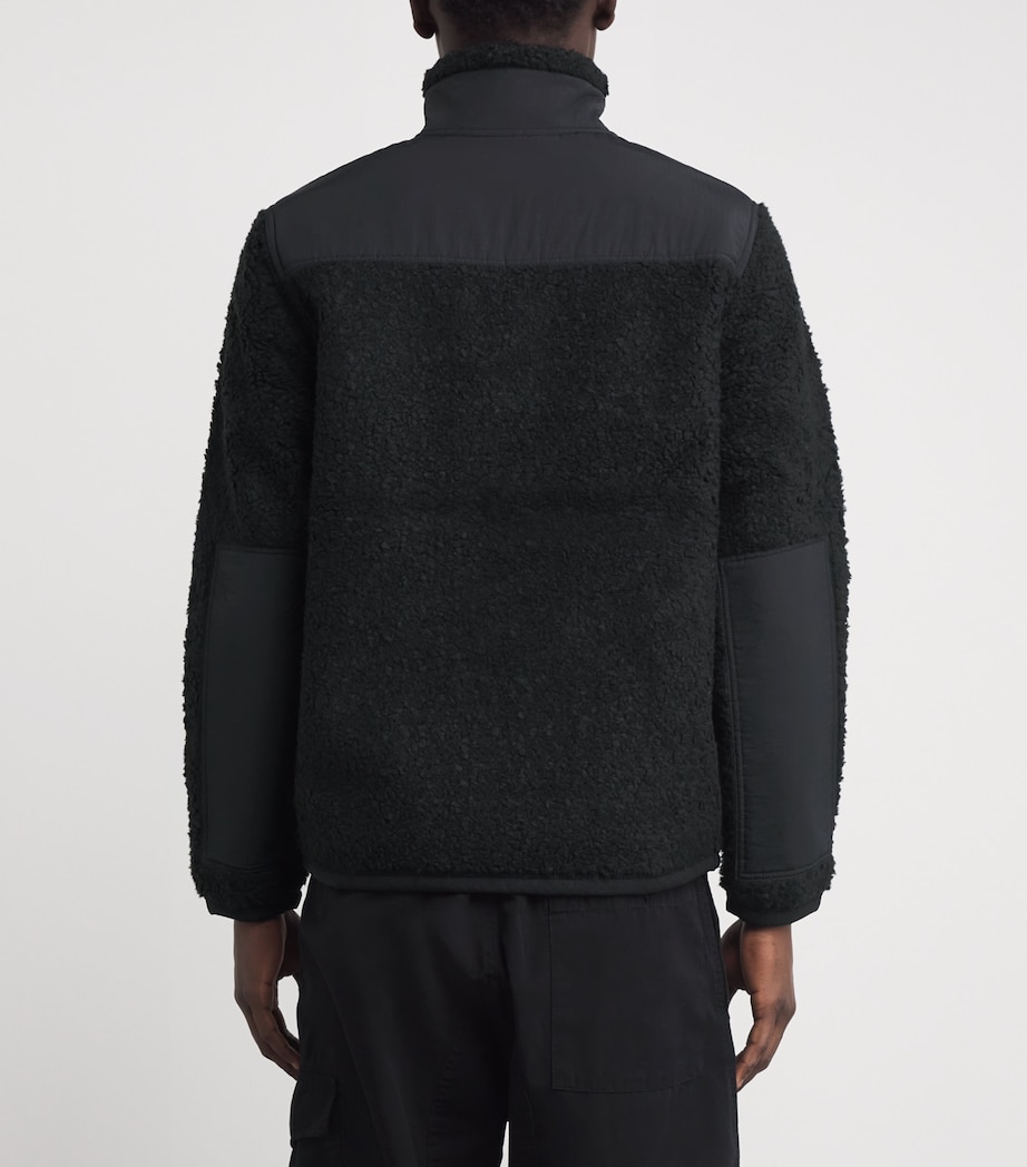 Bouclé-Detail Hybrid Jacket BLACK Image 4