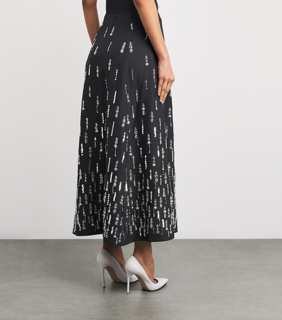 Embellished Selene Midi Skirt CHARCOAL MULTI Image 4