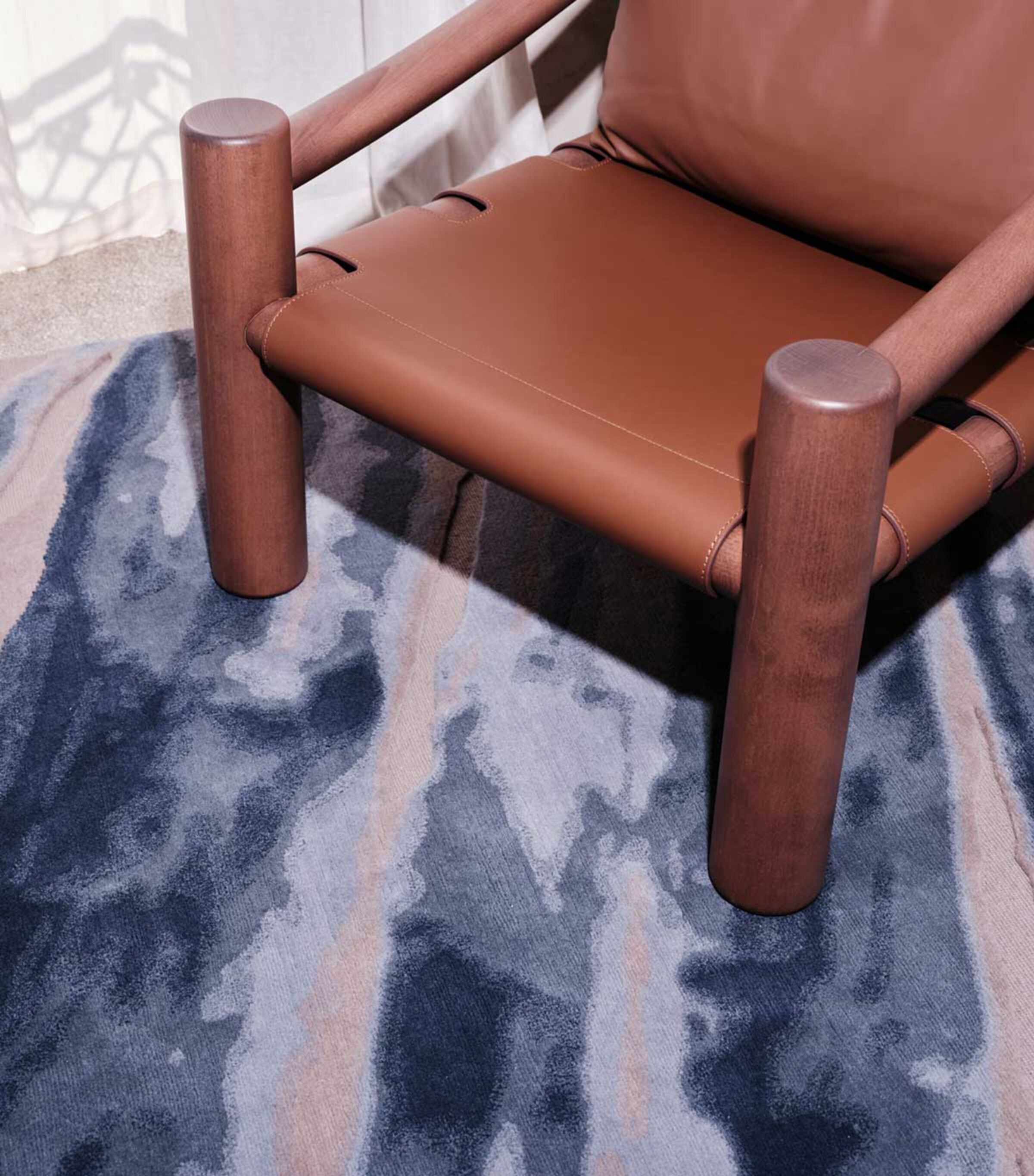 x David Rockwell Wool Fjord Flint Rug (3.05m x 2.44m) BLUE Image 5