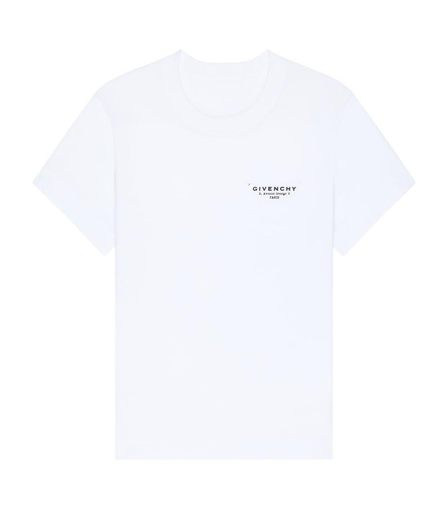 Givenchy Womens Cotton Logo T-Shirt White Image 1