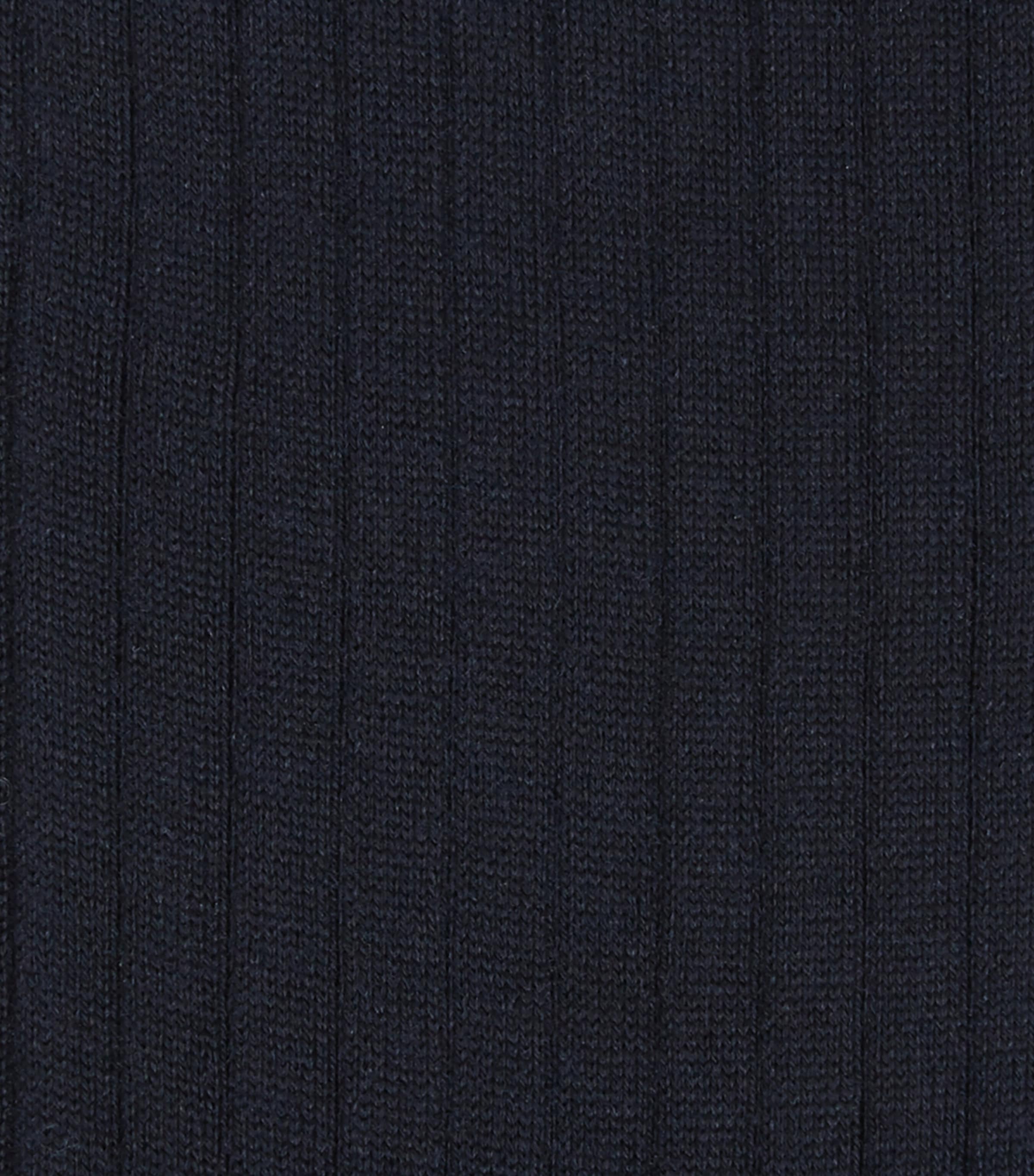 Egyptian Cotton Ribbed Socks NAVY Image 2