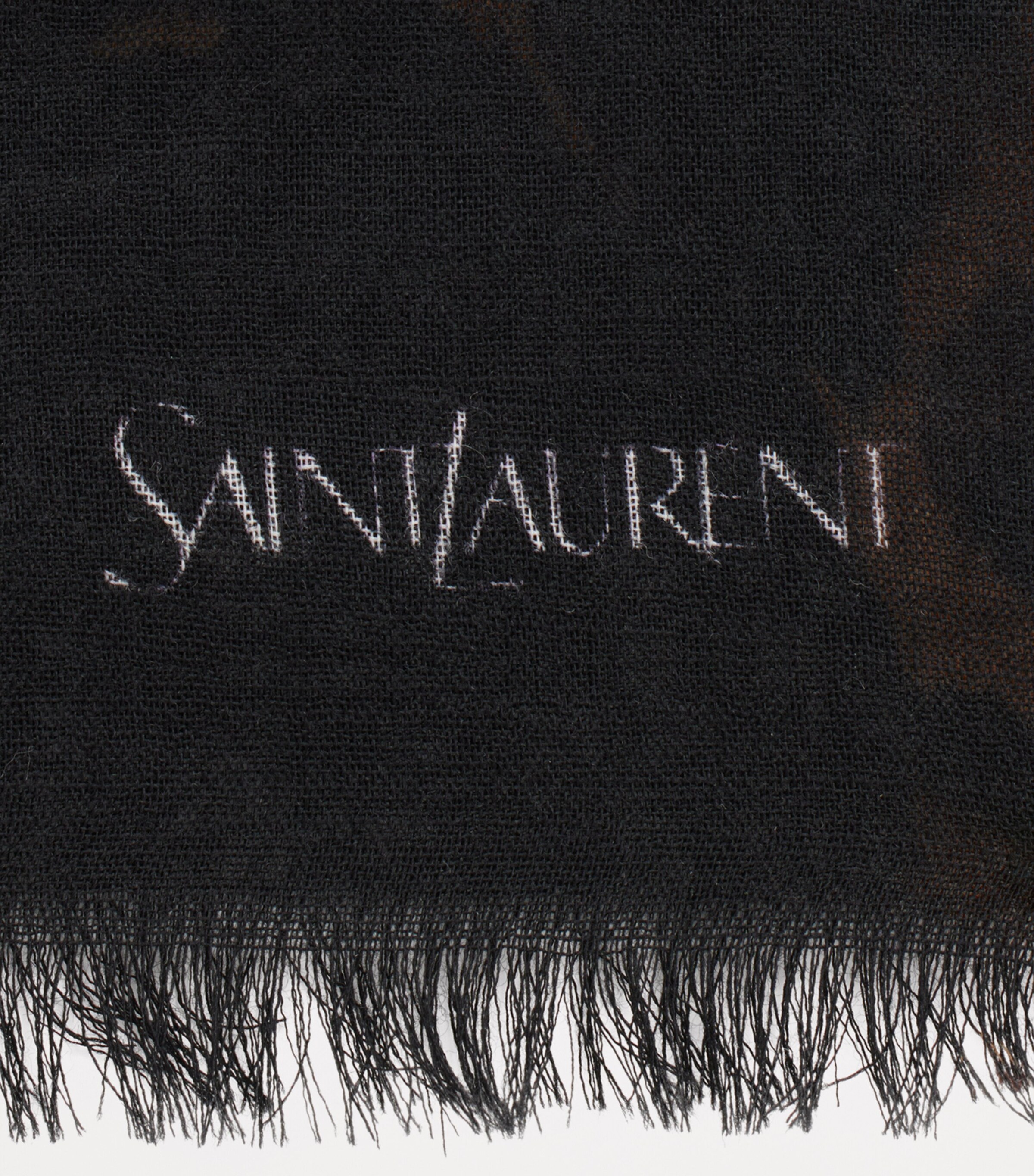 Saint Laurent Wool Animal-Print Stole Image 3