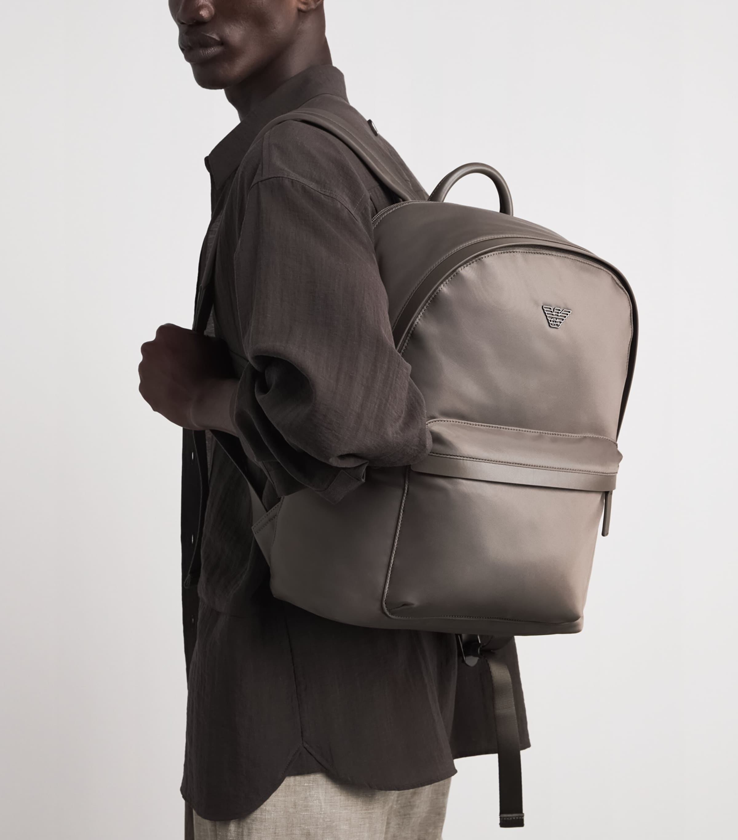 Emporio Armani Mens Logo Backpack Image 2