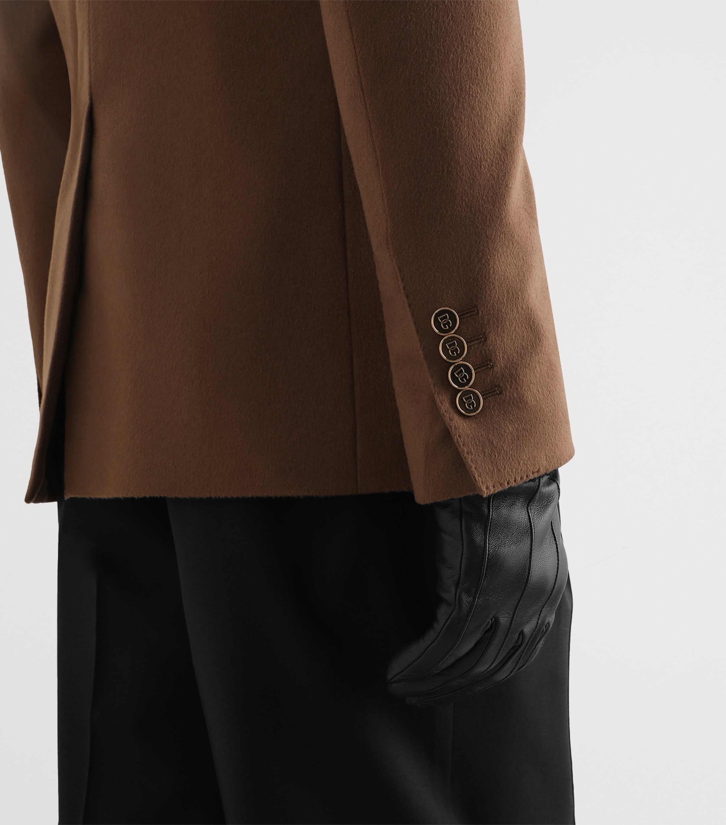 Dolce&Gabbana Mens Cashmere Single-Breasted Blazer Dark Brown Image 5