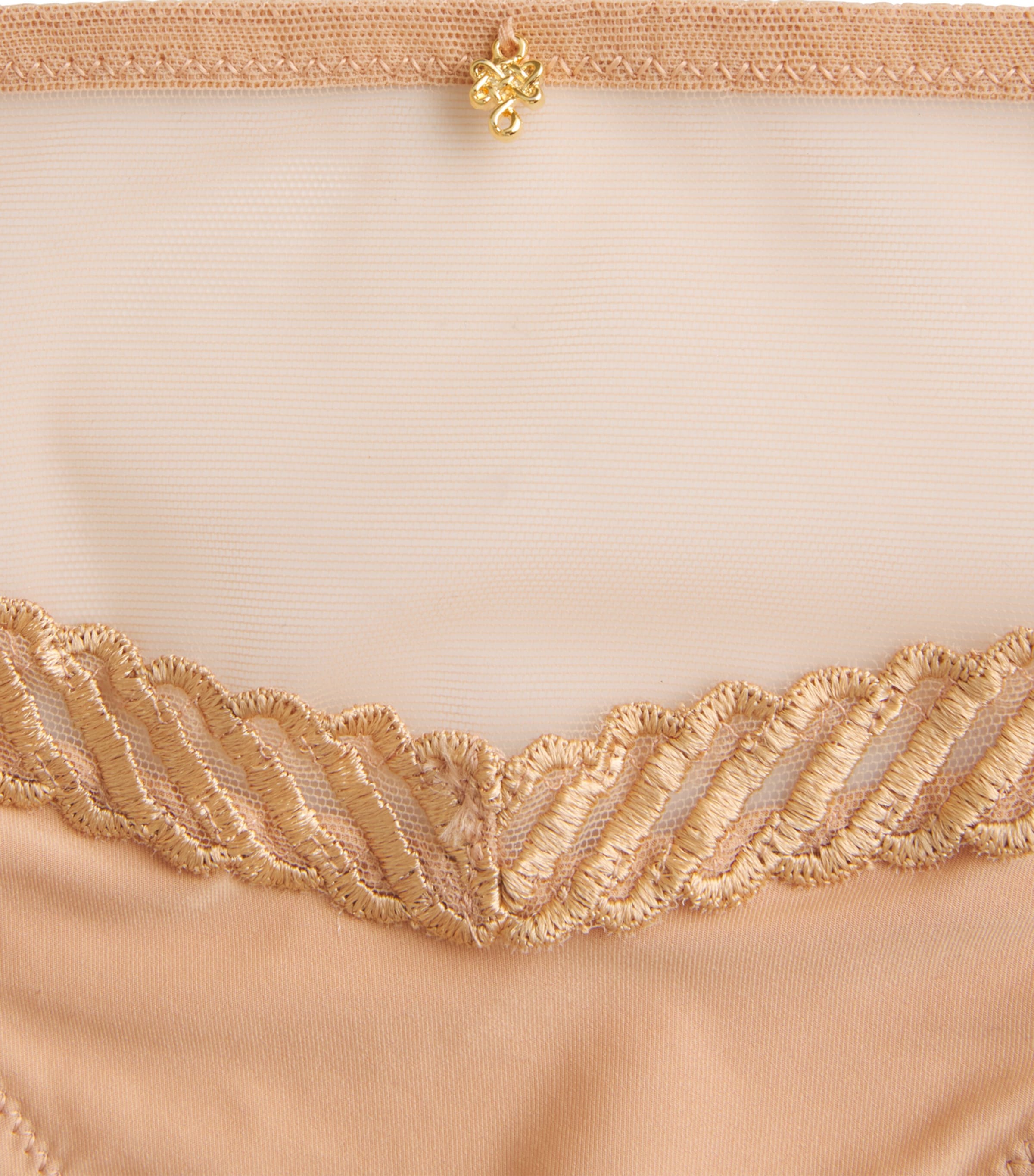 Aubade Womens Sheer Emotion Tanga Sand Image 4