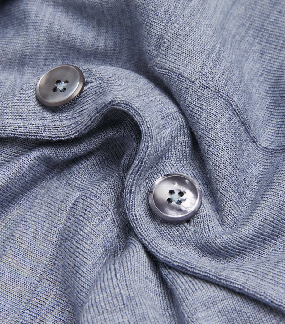 Virgin Wool Vanisé Blazer Cardigan 2W.4 CARTA ZUCCHERO Image 5