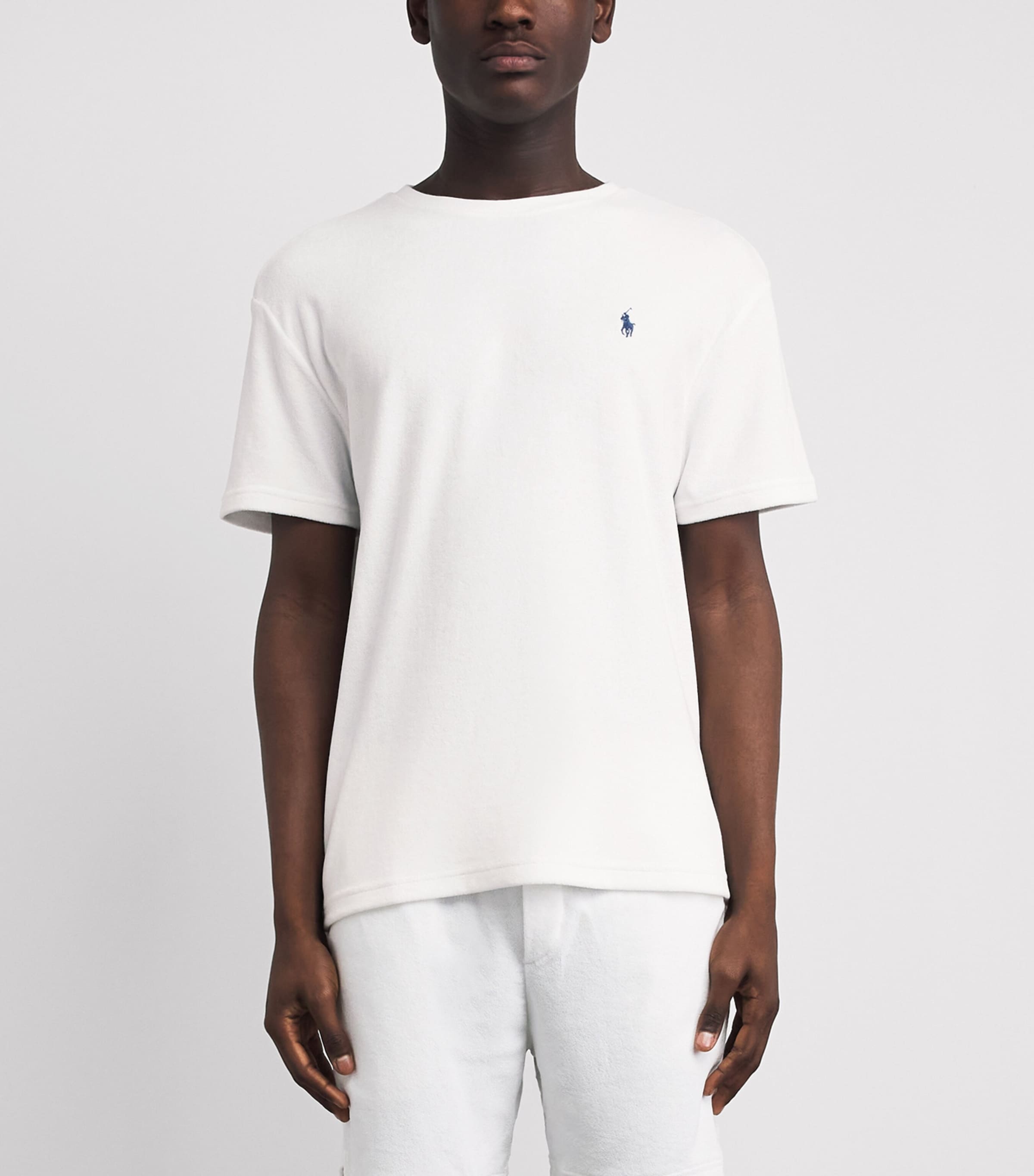 Polo Ralph Lauren Mens Cotton-Blend Terry Cloth T-Shirt White Image 4