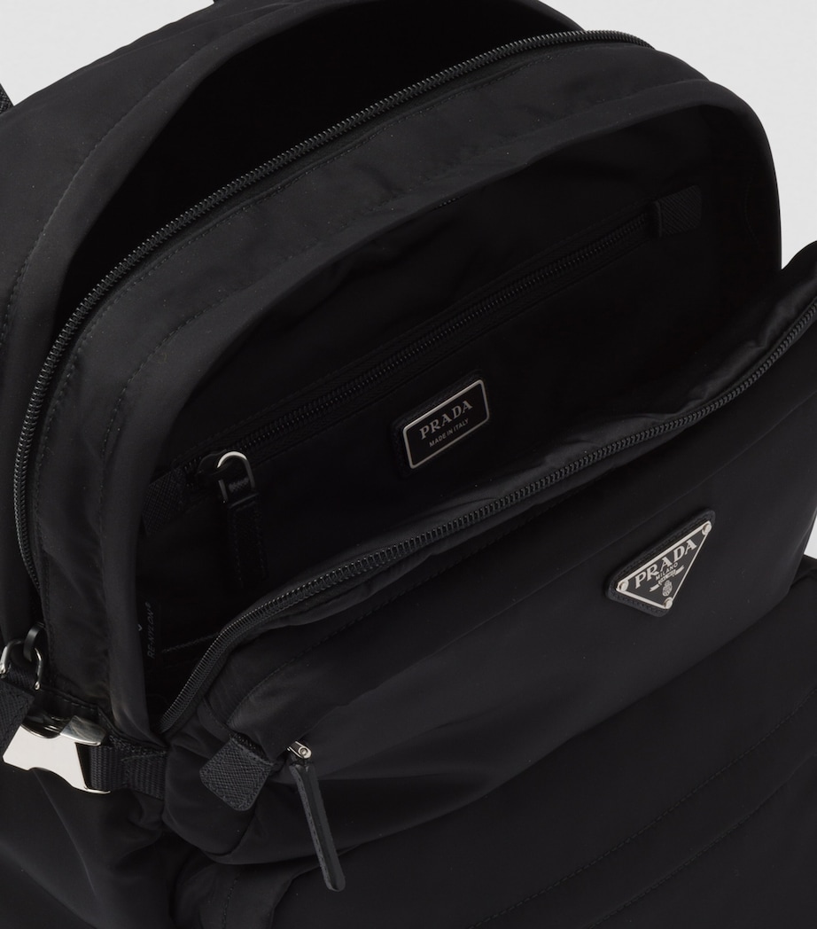 Re-Nylon and Leather Backpack F0002 Image 7