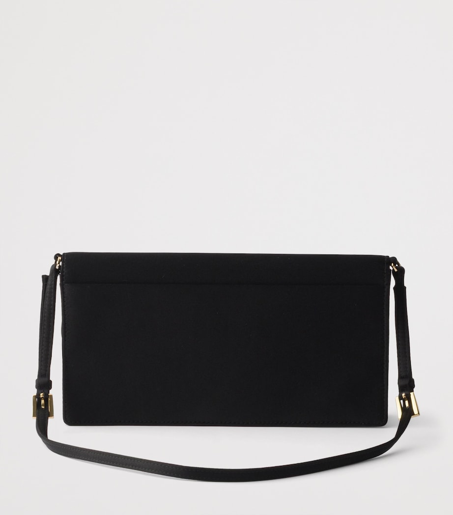 Prada Satin Shoulder Bag Black Image 3