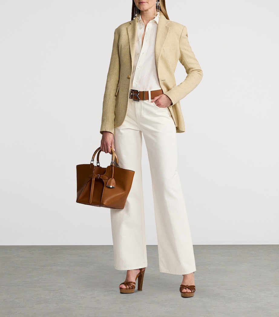 Lace-Up Safia Blazer LIGHT TAN MULTI Image 10