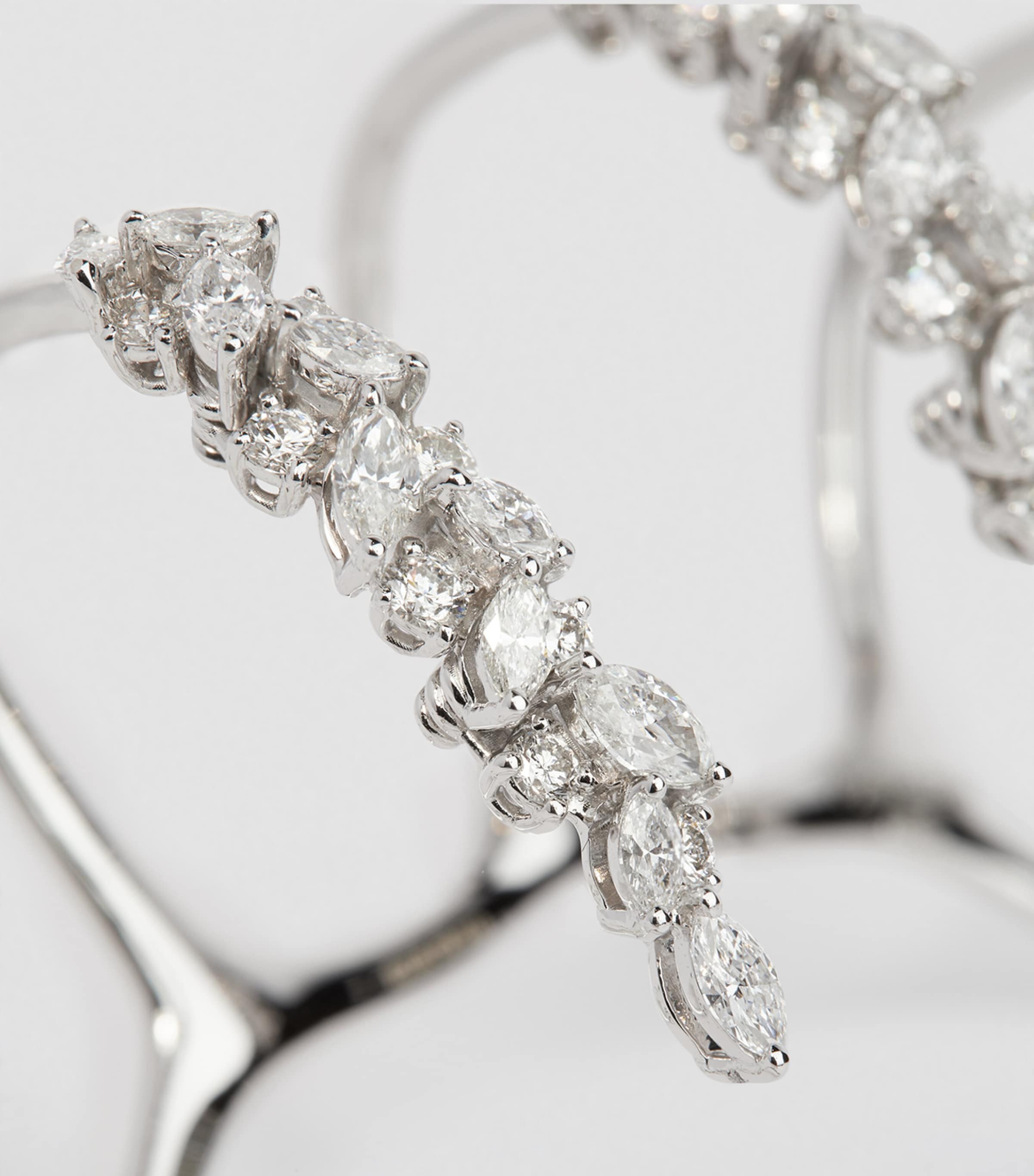 Yeprem White Gold and Diamond Y-Conic Four-Finger Ring Image 2