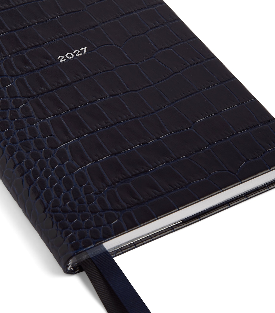 Smythson Leather Soho Weekly Diary 2027 Navy Image 5