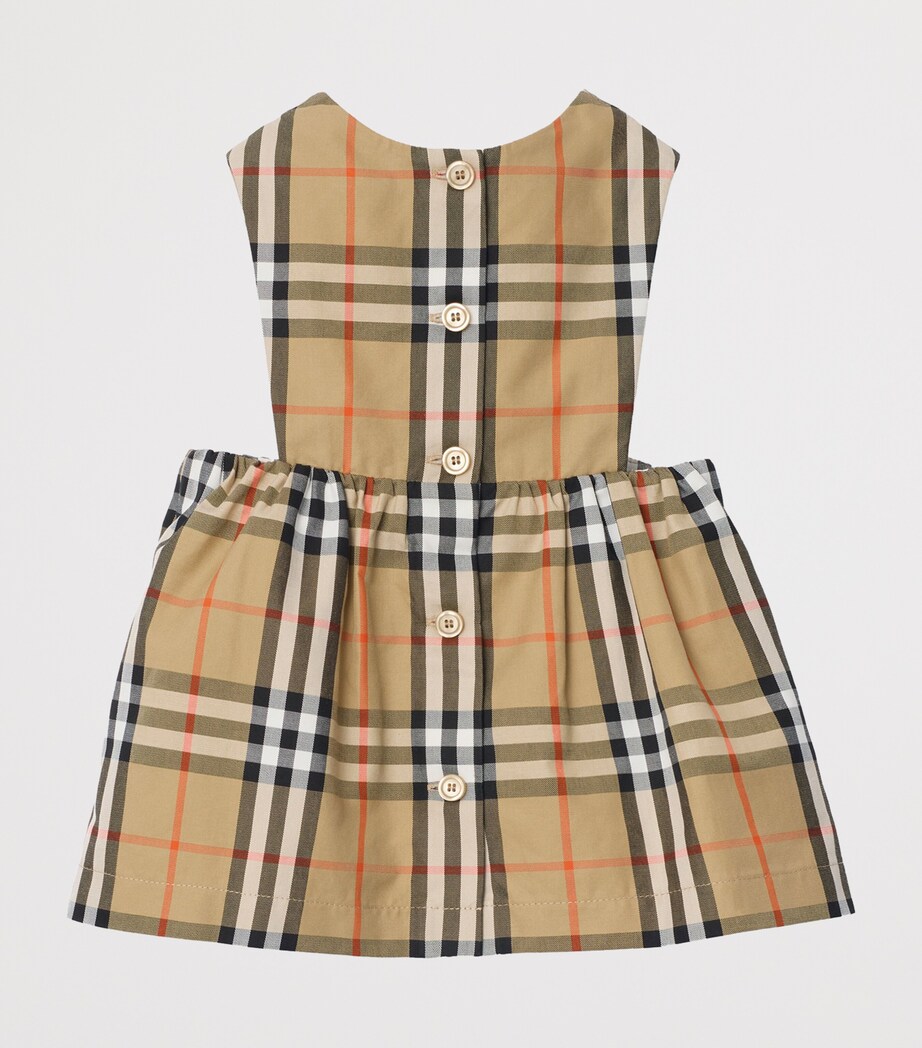 Stretch-Cotton Bodysuit, Dress and Hat Set (1-18 Months) SAND IP CHECK Image 5