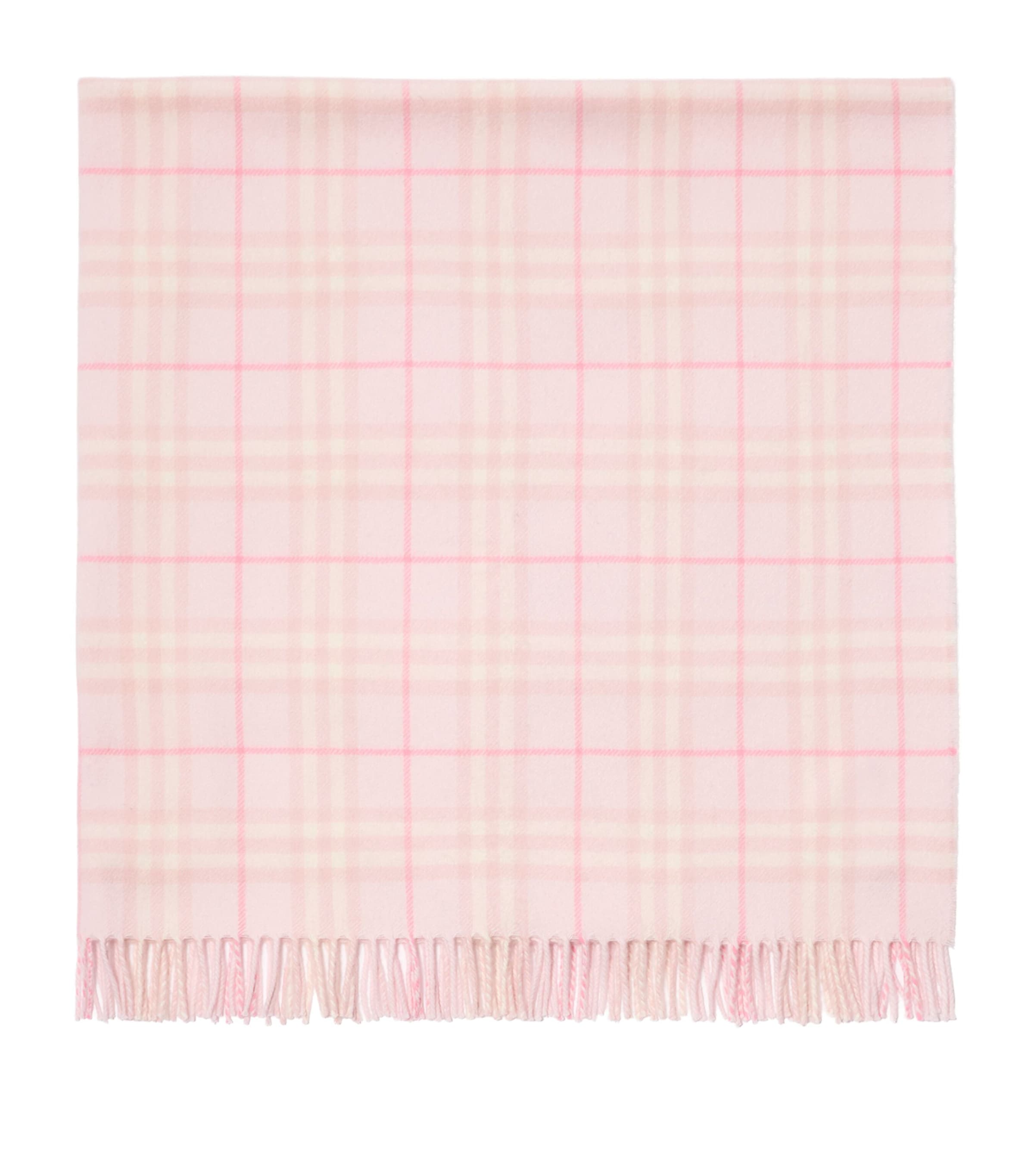 Burberry Wool Check Blanket In Pink
