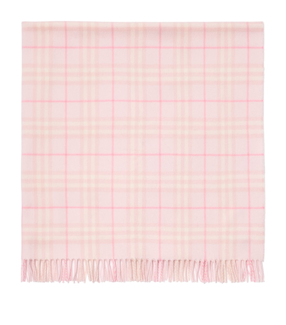 Burberry Kids Wool Check Blanket (90cm x 90cm) Ice Pink Ip Check Image 1